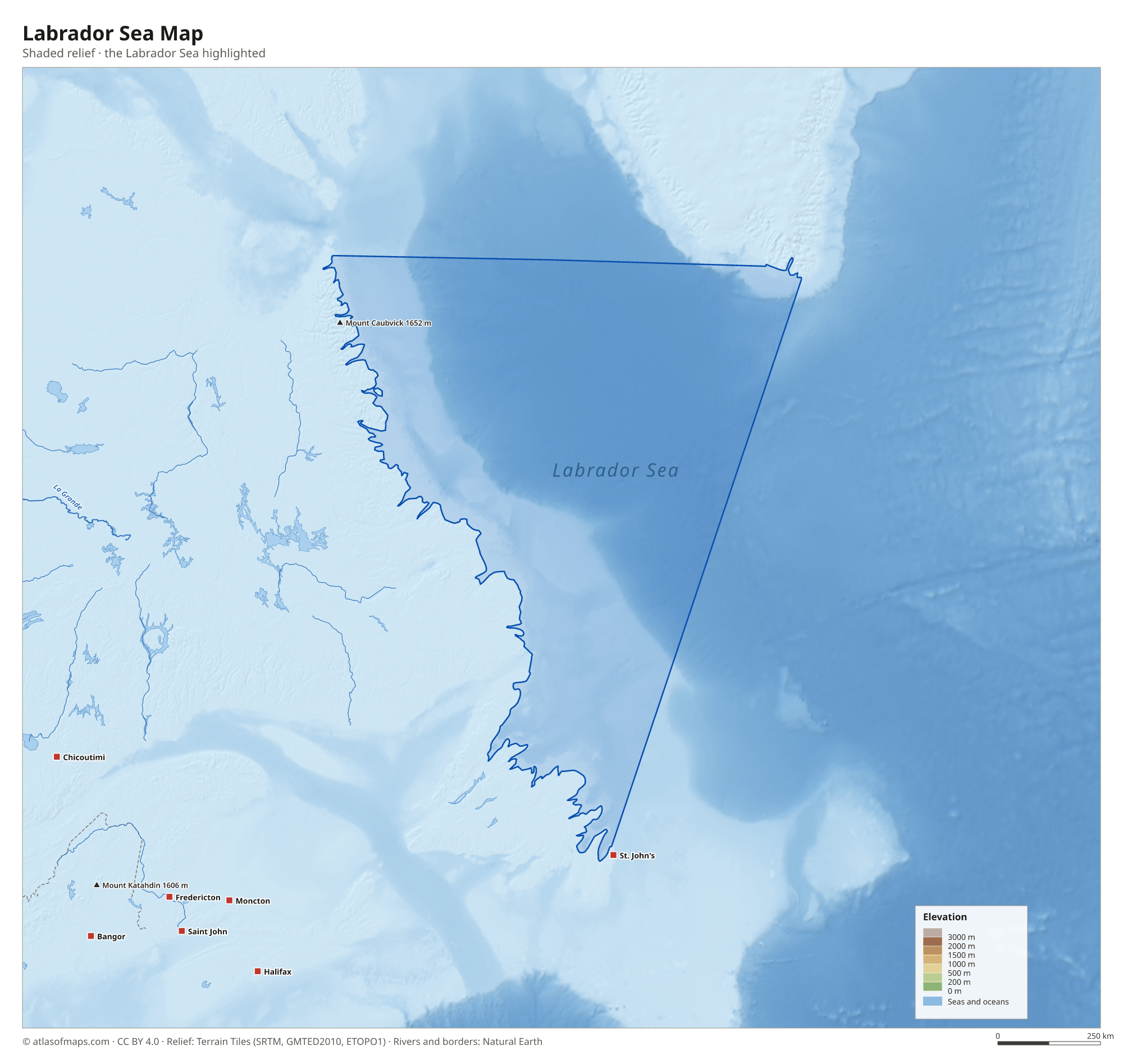 Labrador Sea Map