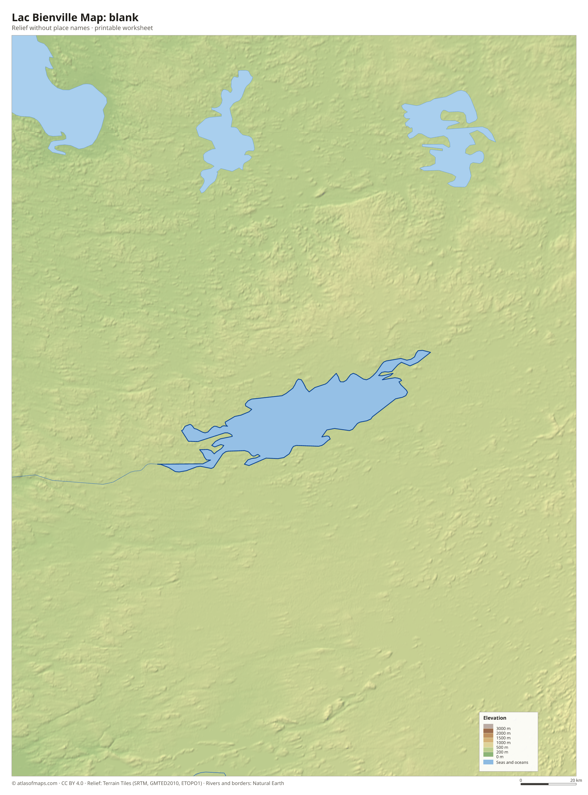 Lac Bienville Map without names