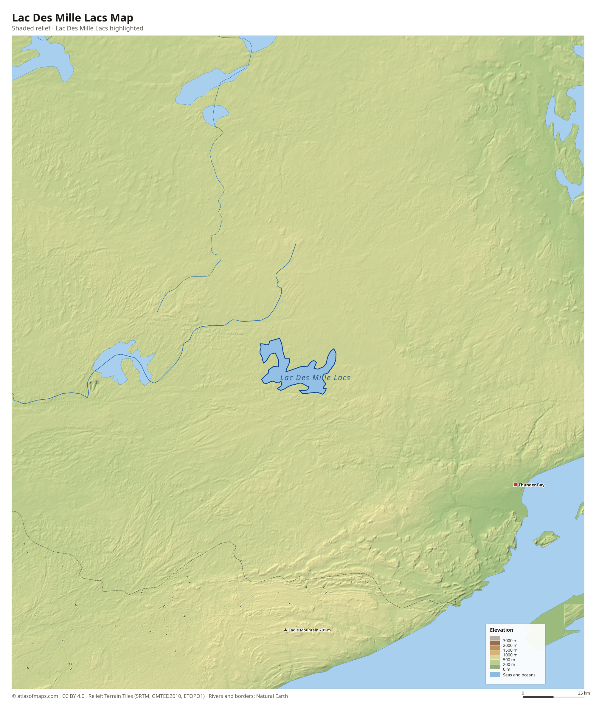 Lac Des Mille Lacs Map