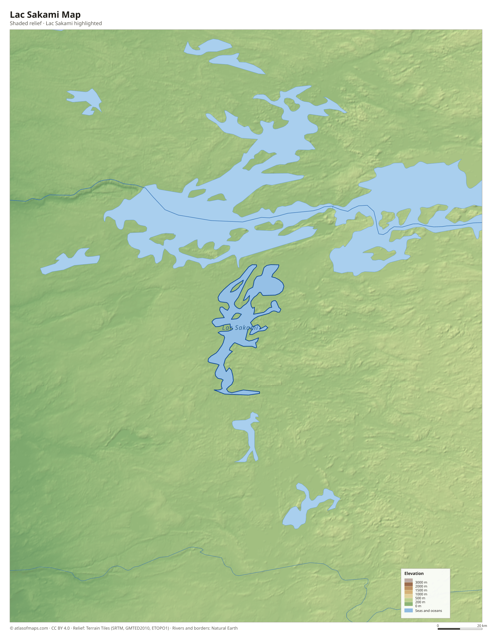Lac Sakami Map