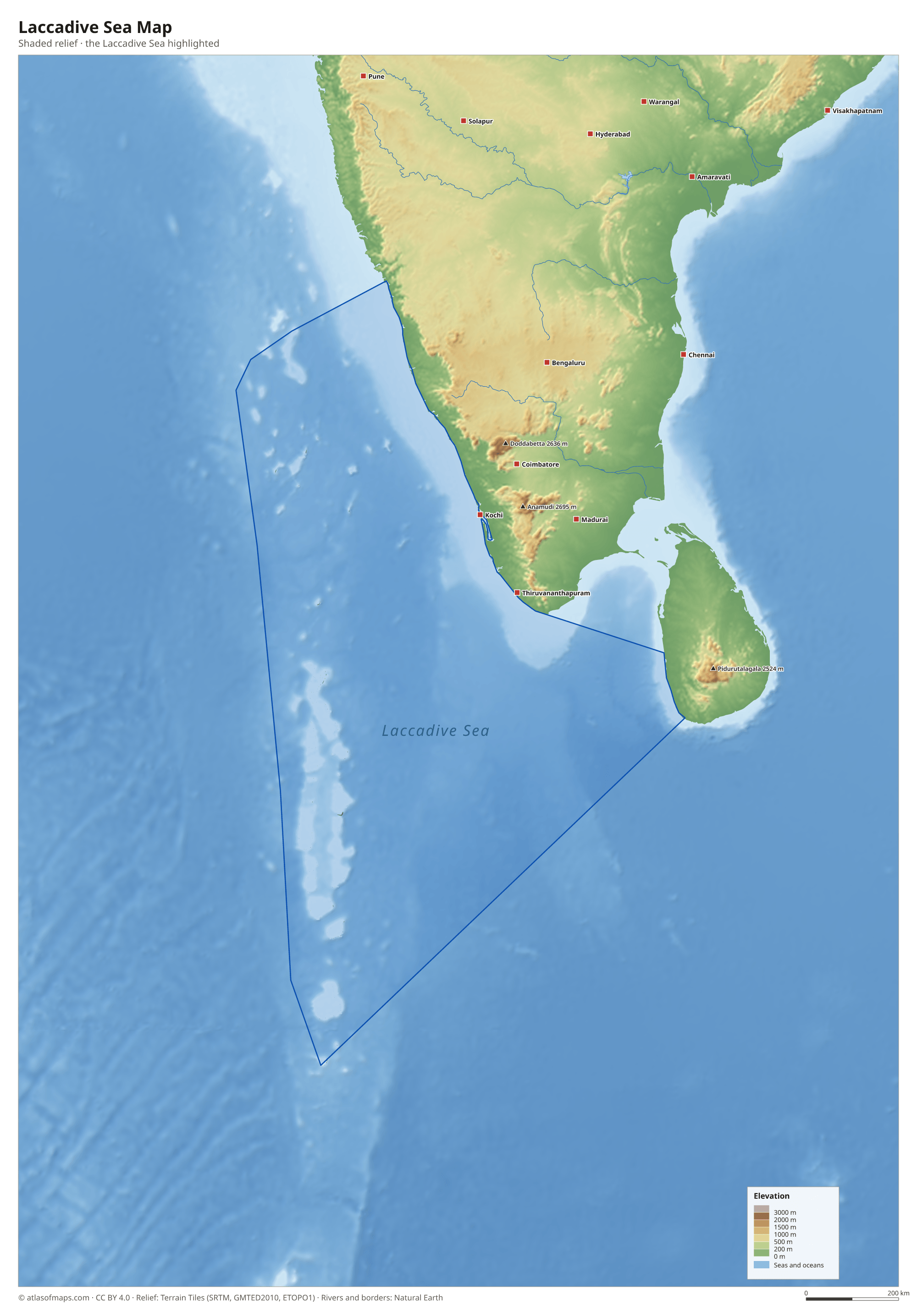Laccadive Sea Map