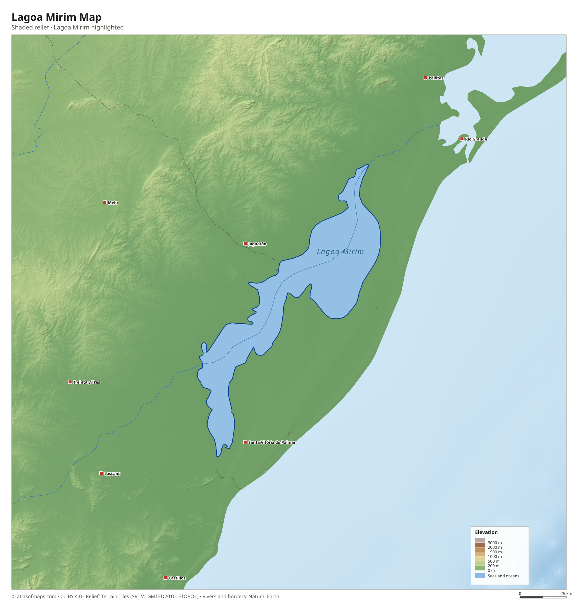 Lagoa Mirim Map