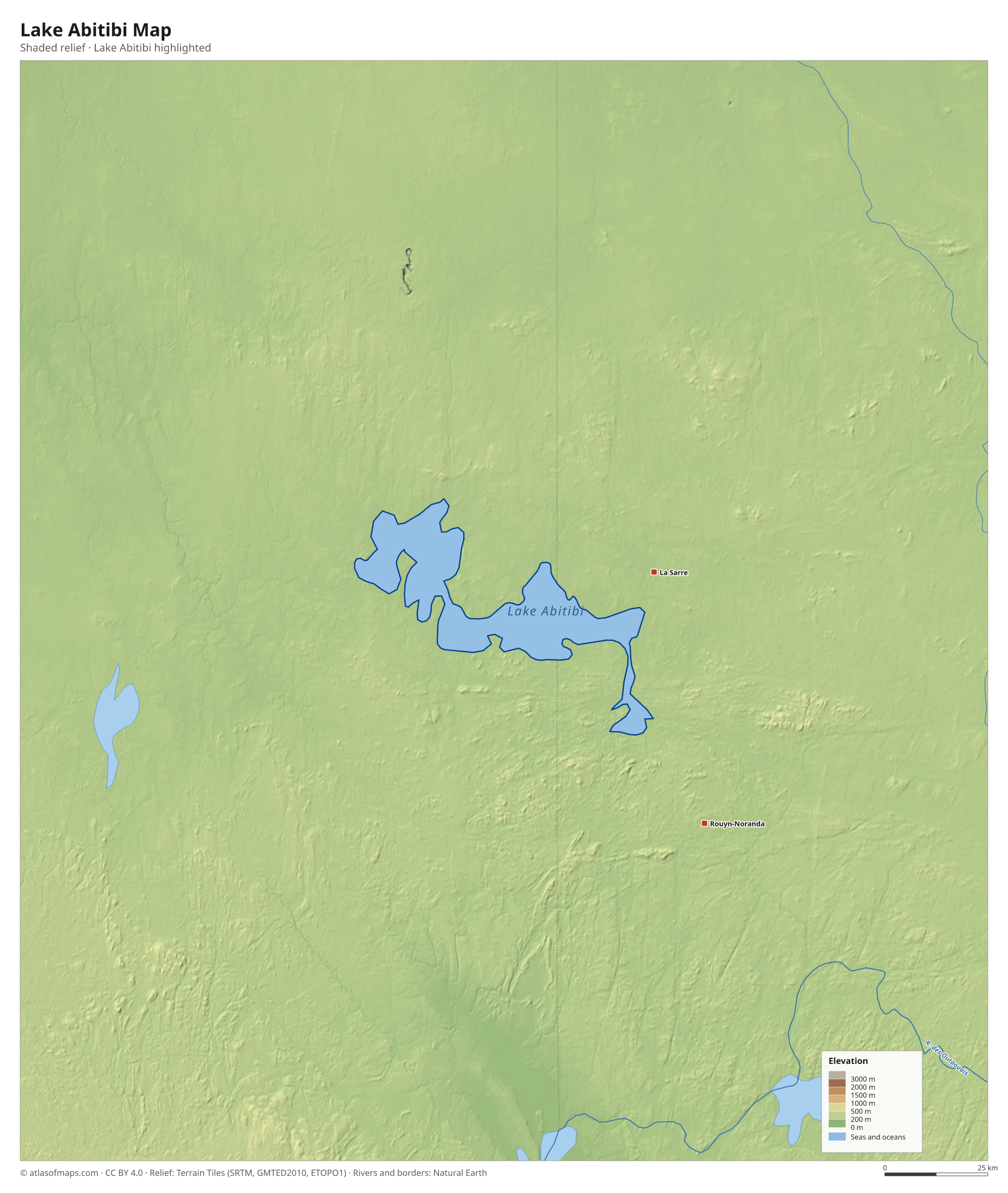 Lake Abitibi Map
