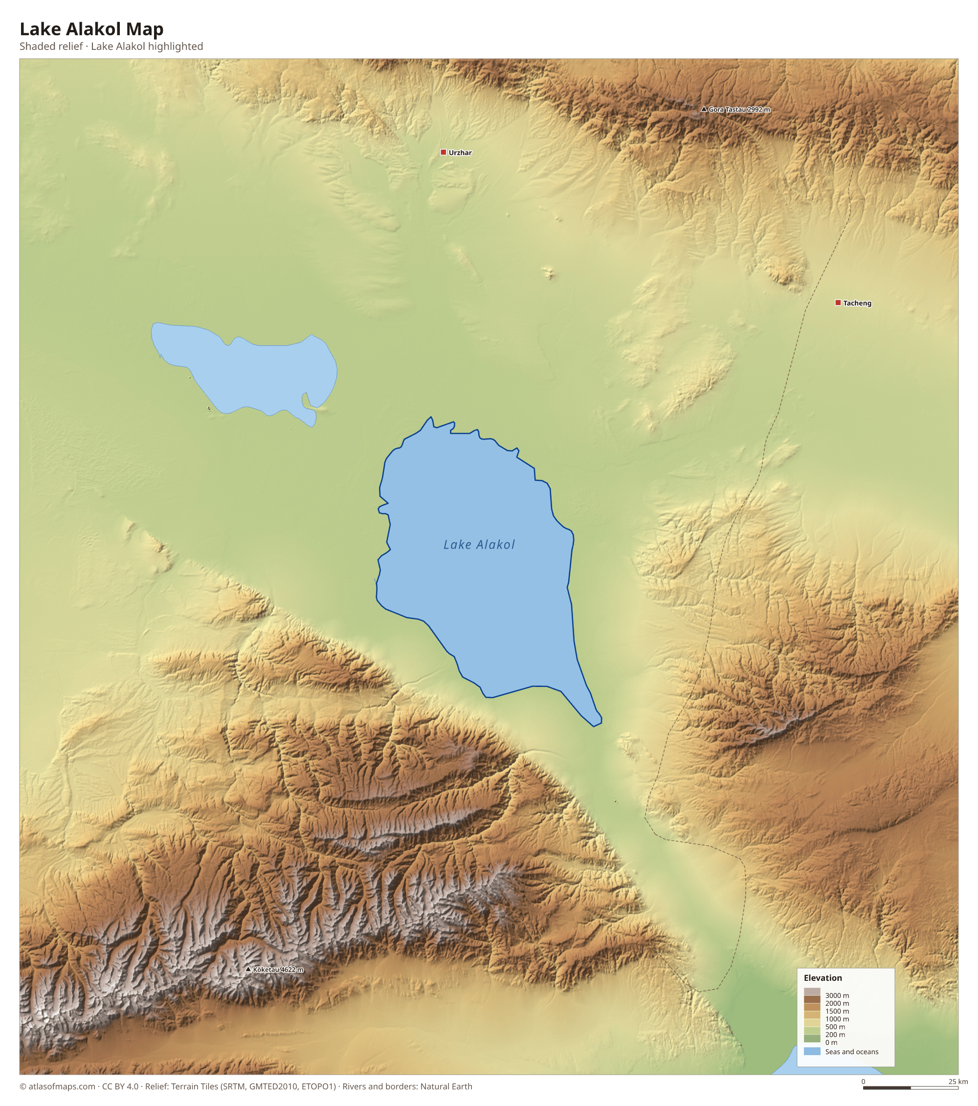 Lake Alakol Map