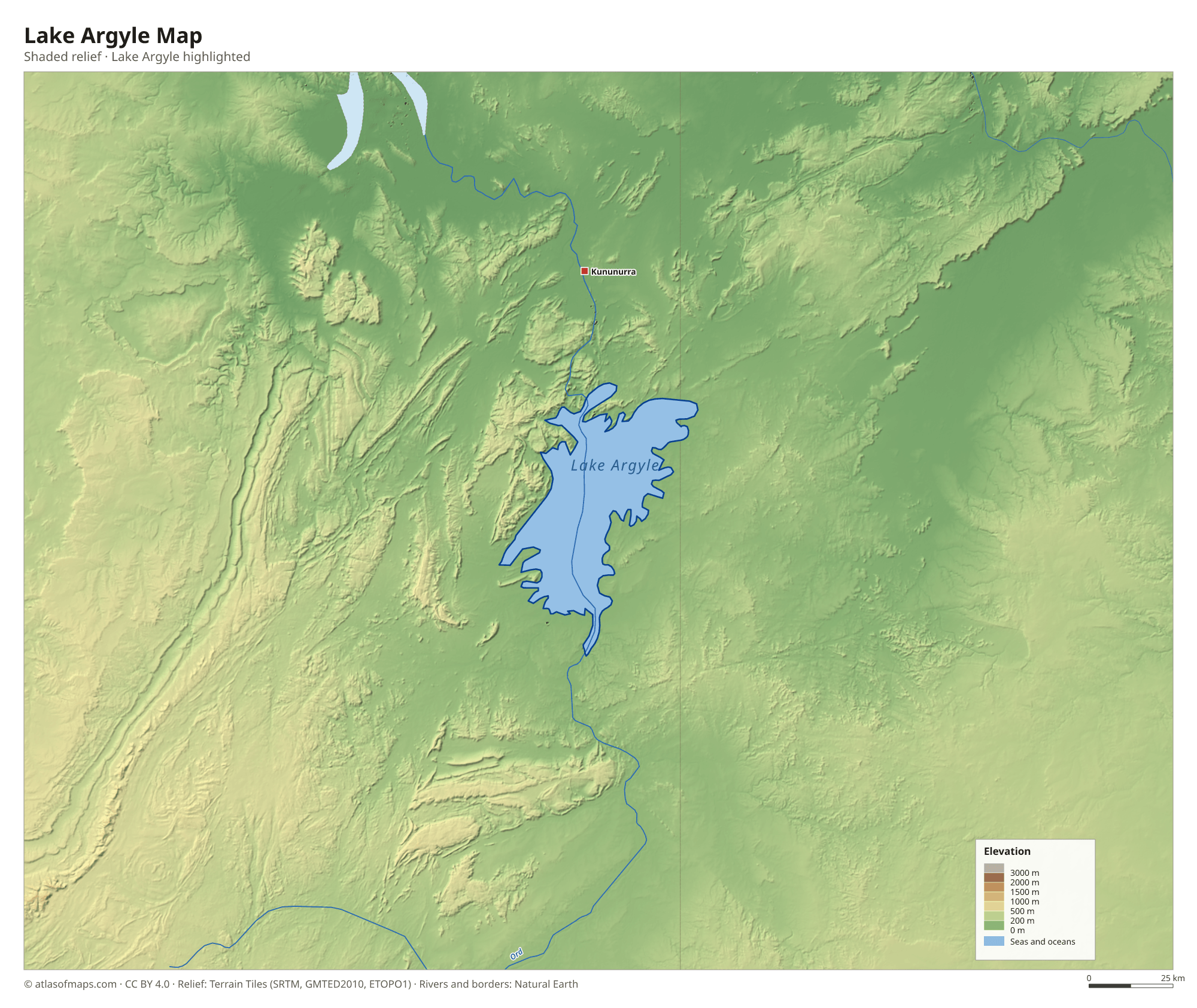 Lake Argyle Map