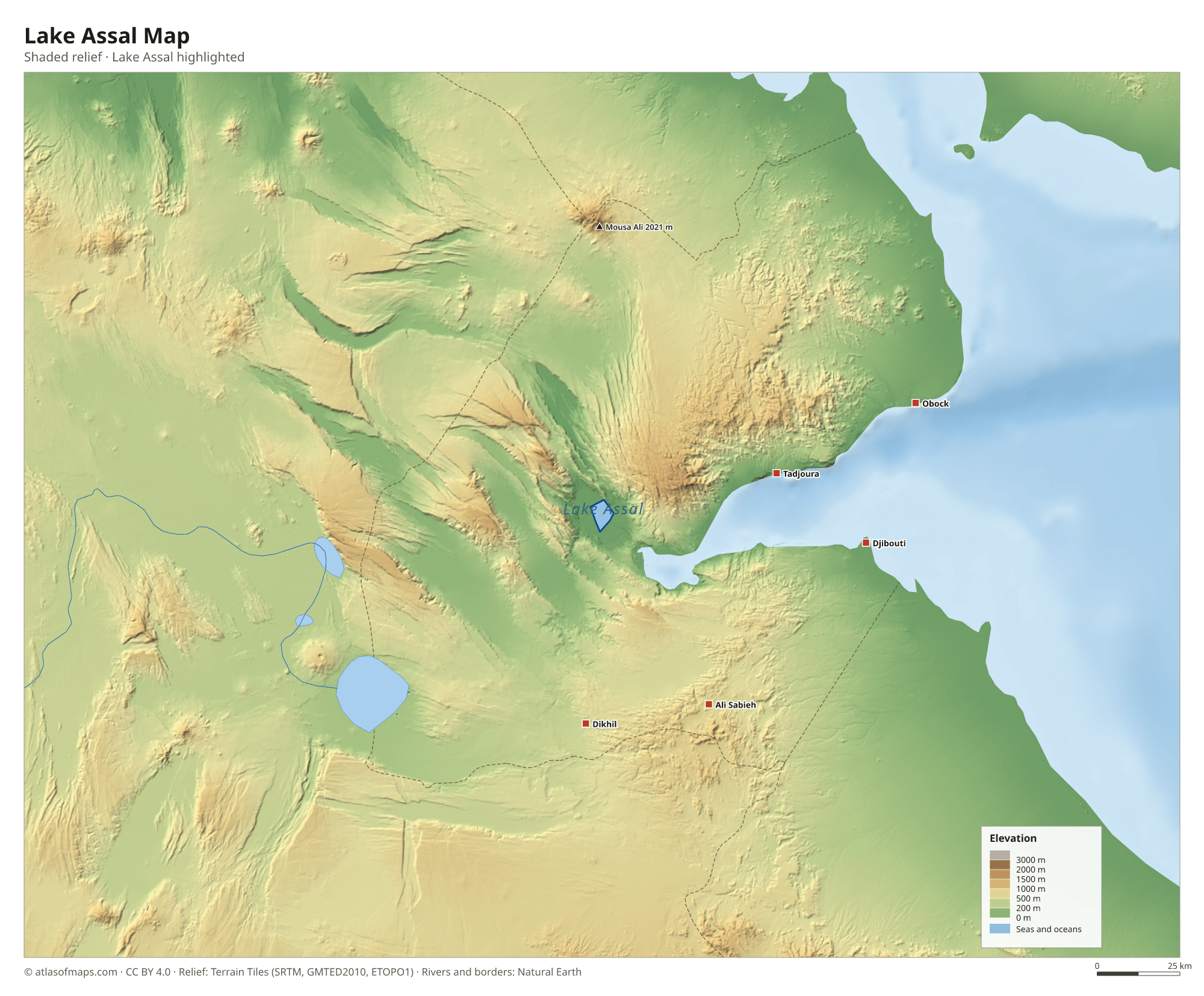 Lake Assal Map