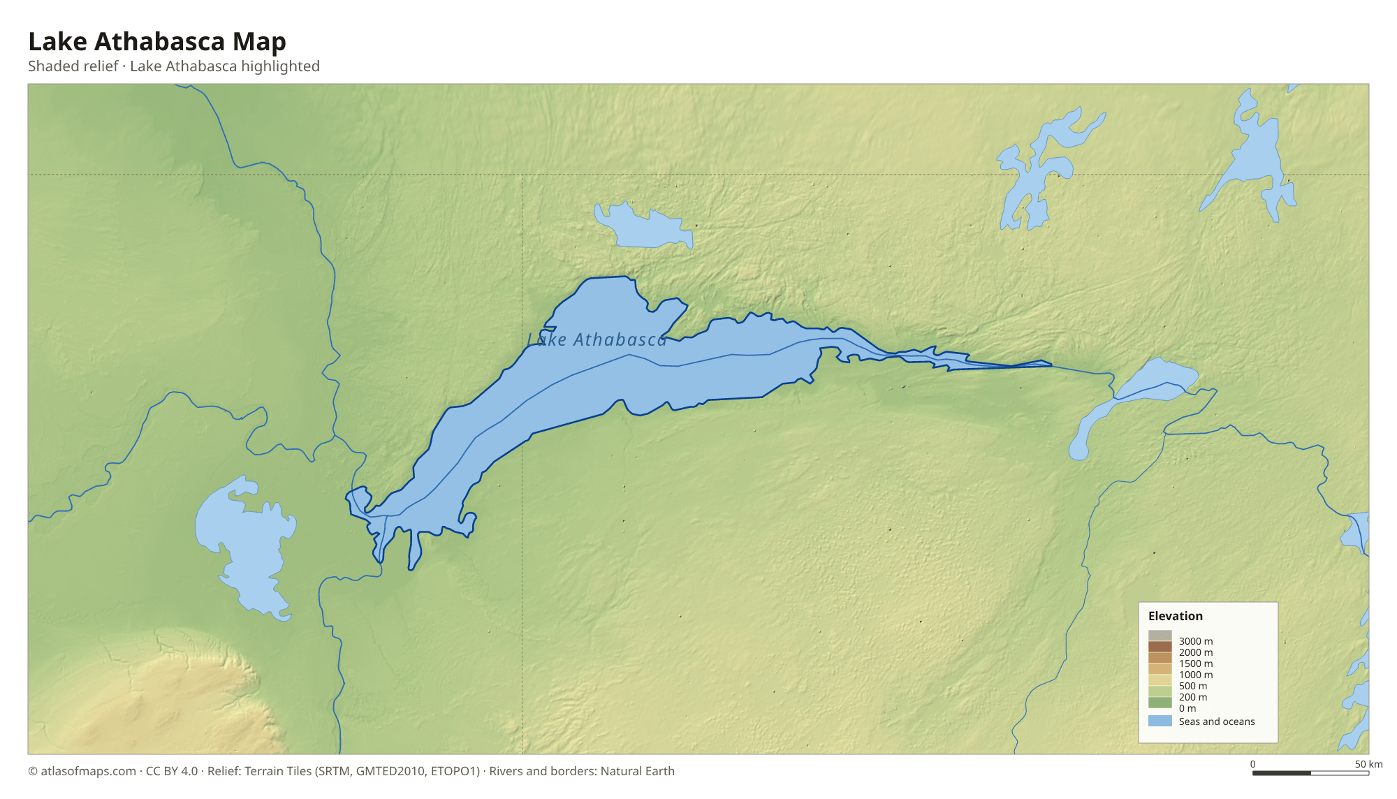 Lake Athabasca Map