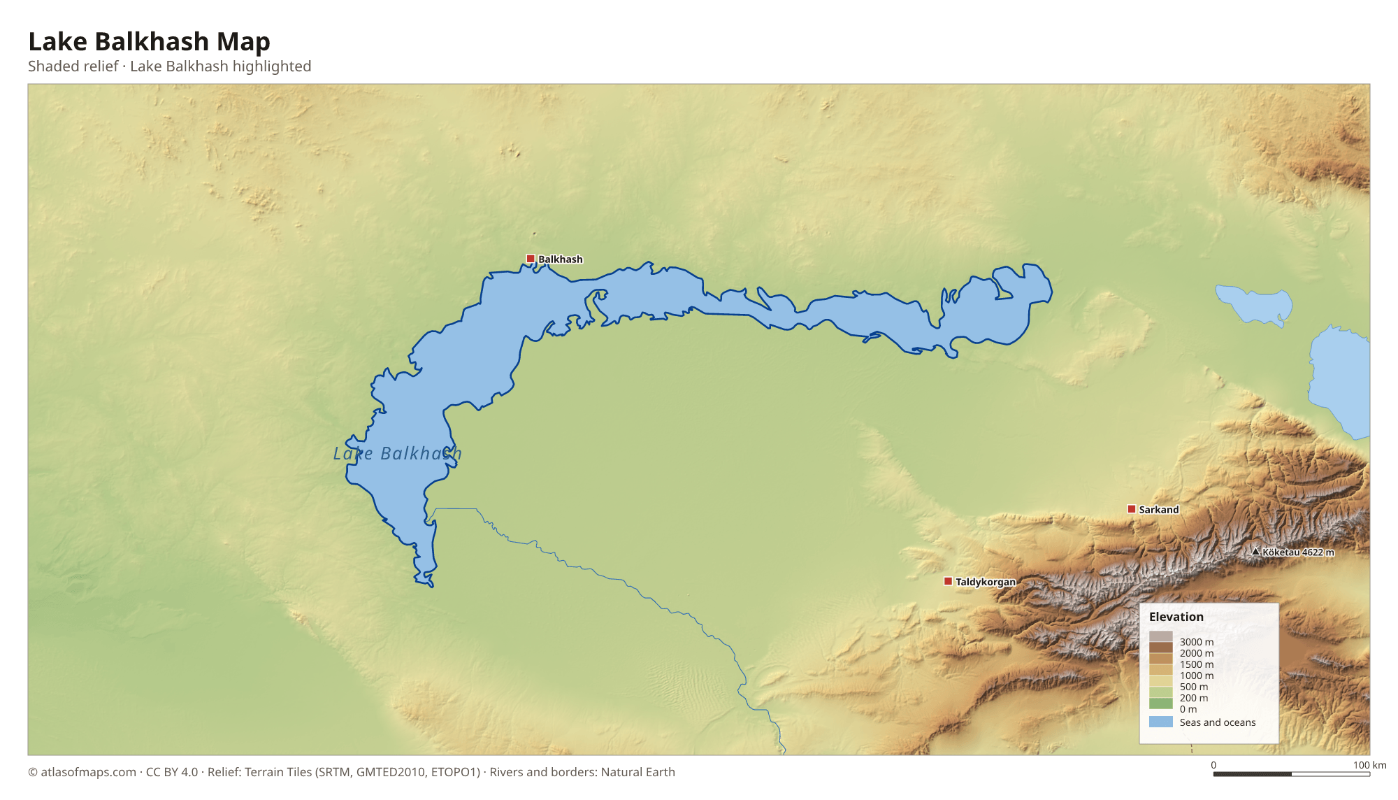 Lake Balkhash Map