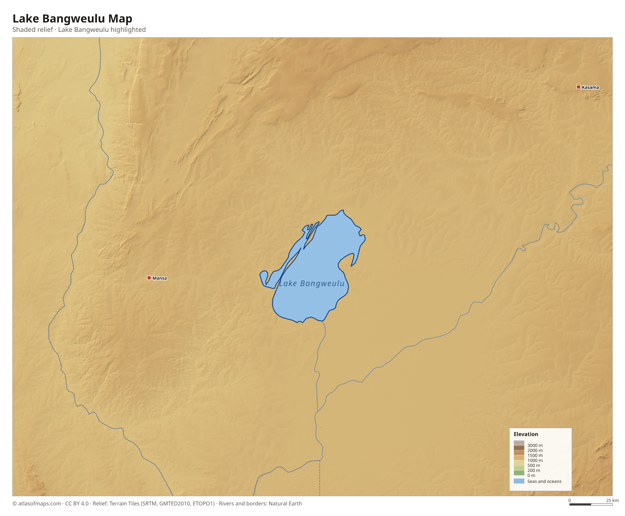 Lake Bangweulu Map