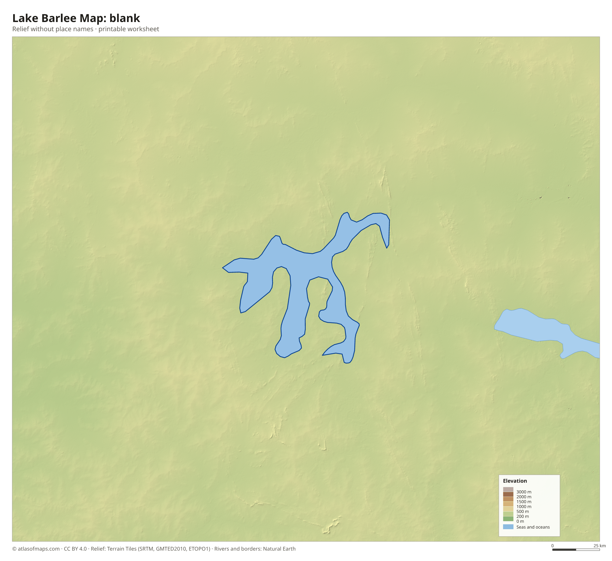 Lake Barlee Map without names