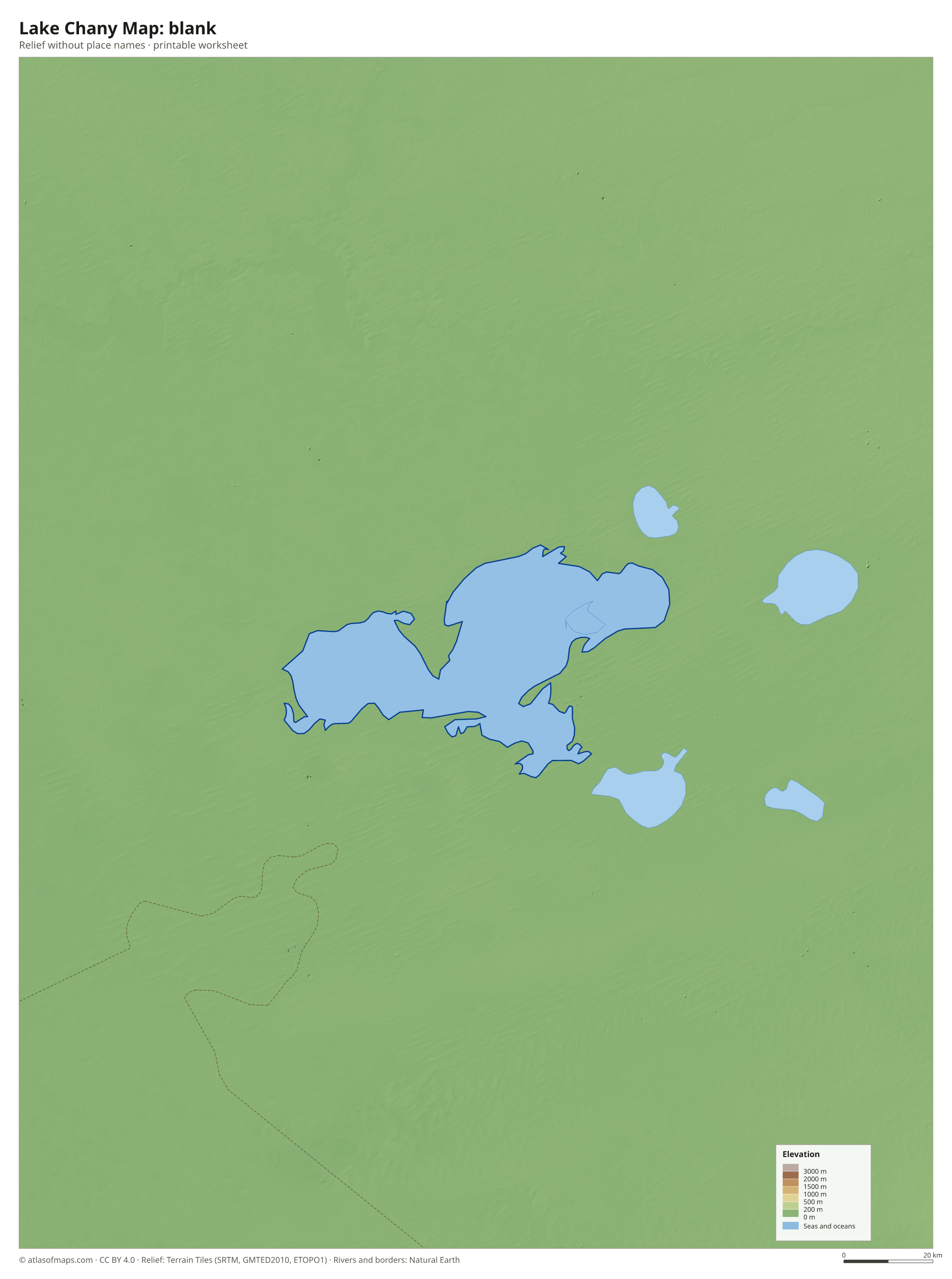Lake Chany Map without names