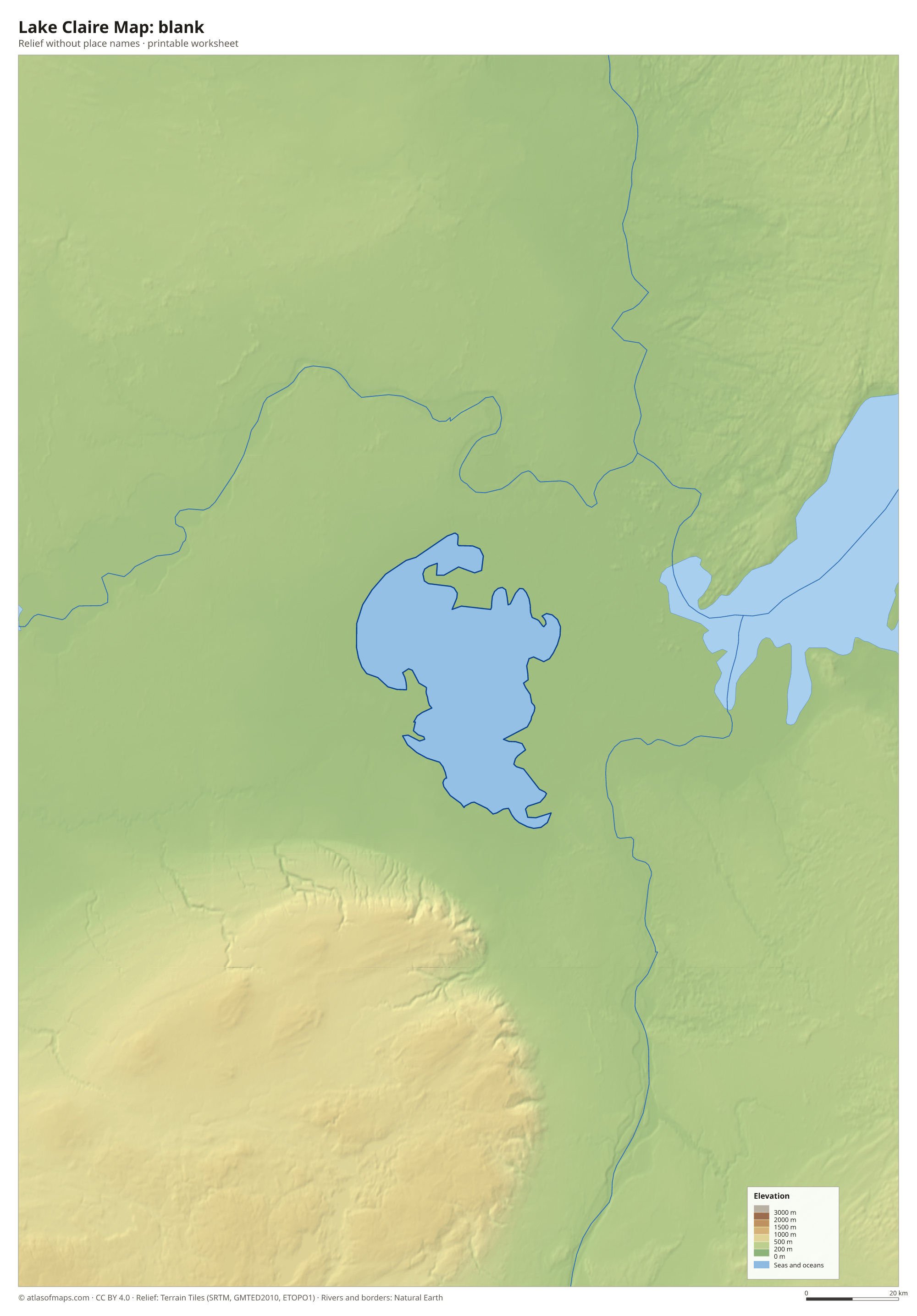 Lake Claire Map without names