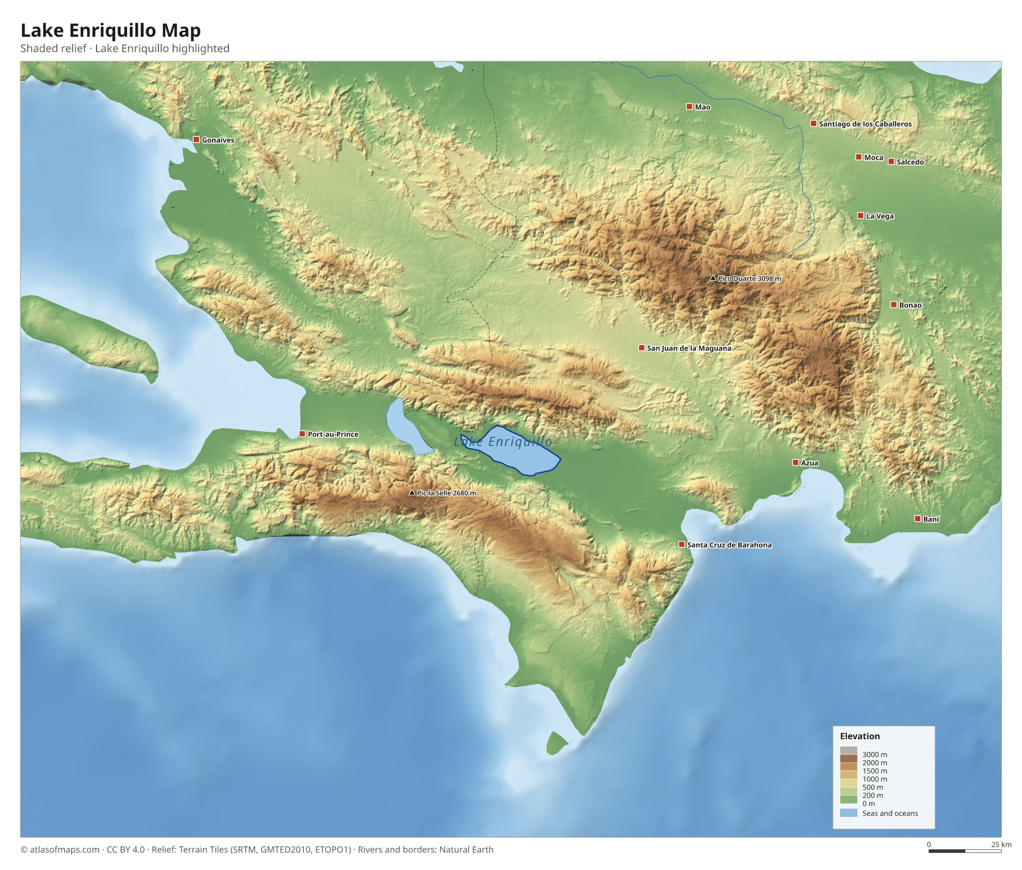 Lake Enriquillo Map