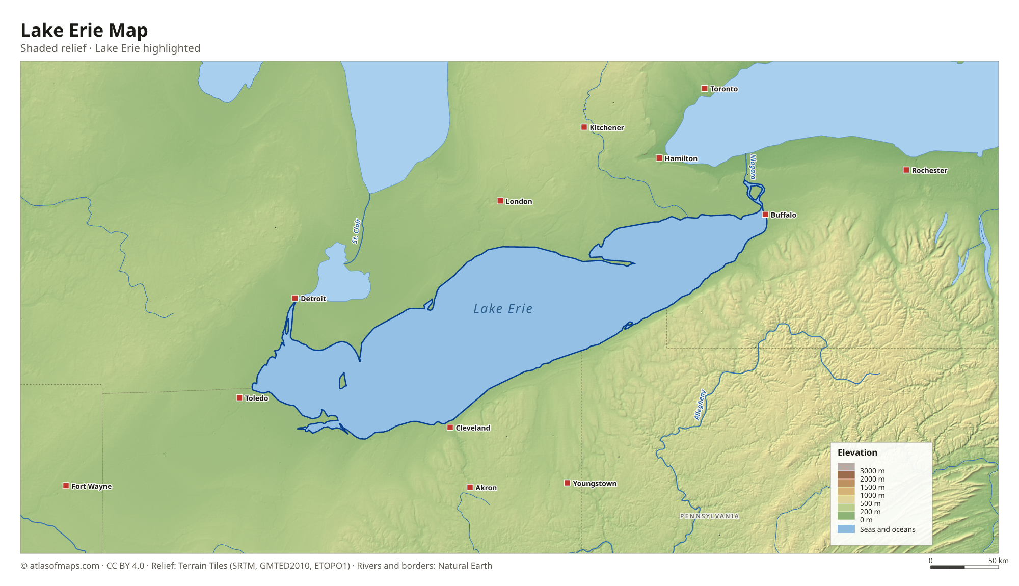 Lake Erie Map