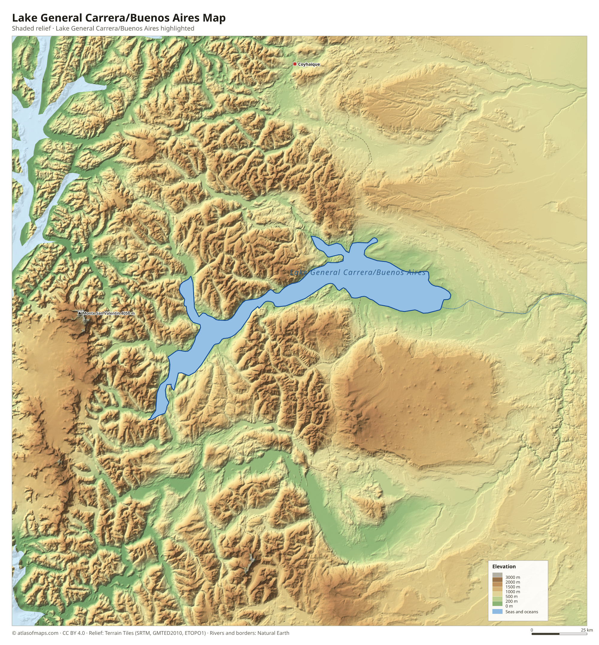Lake General Carrera/Buenos Aires Map