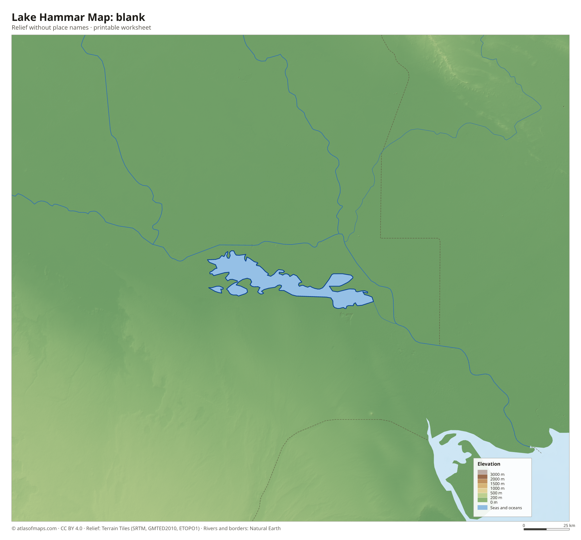 Lake Hammar Map without names