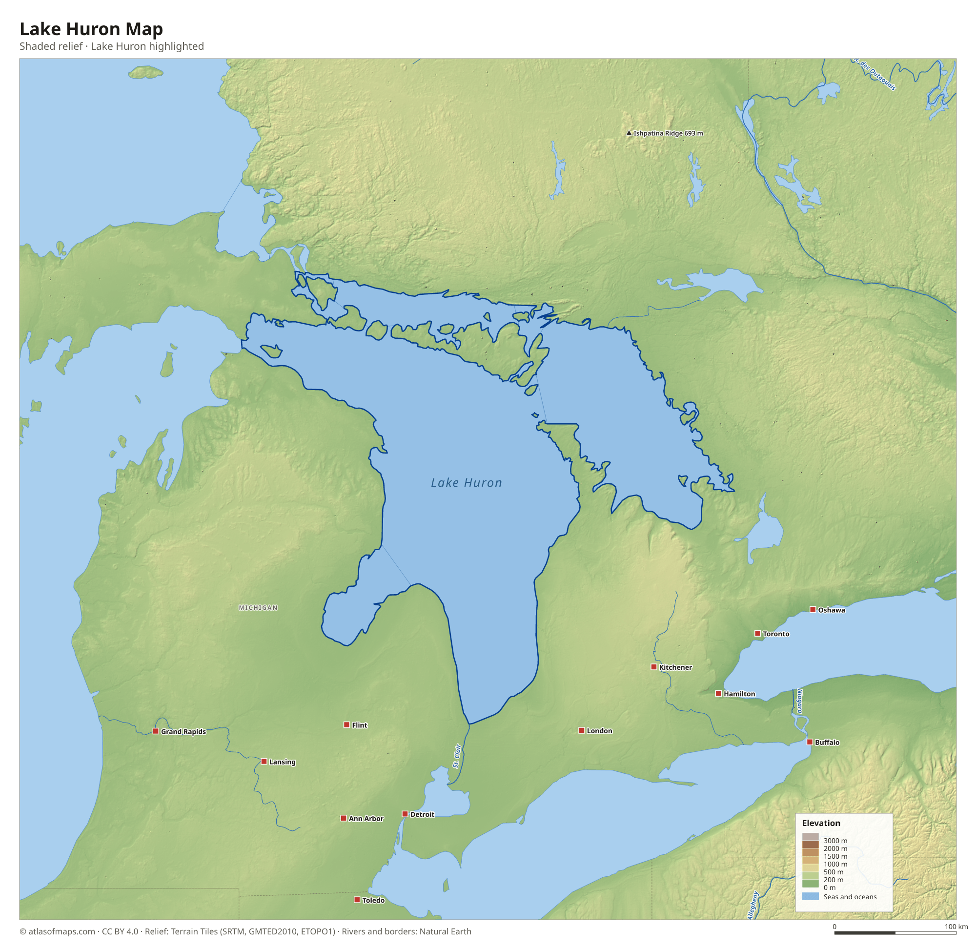 Lake Huron Map