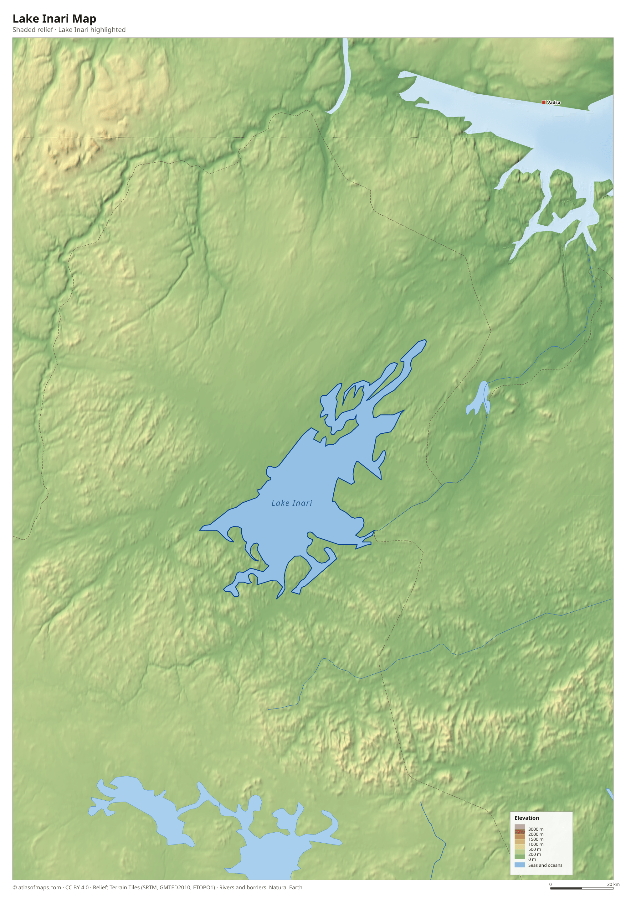 Lake Inari Map