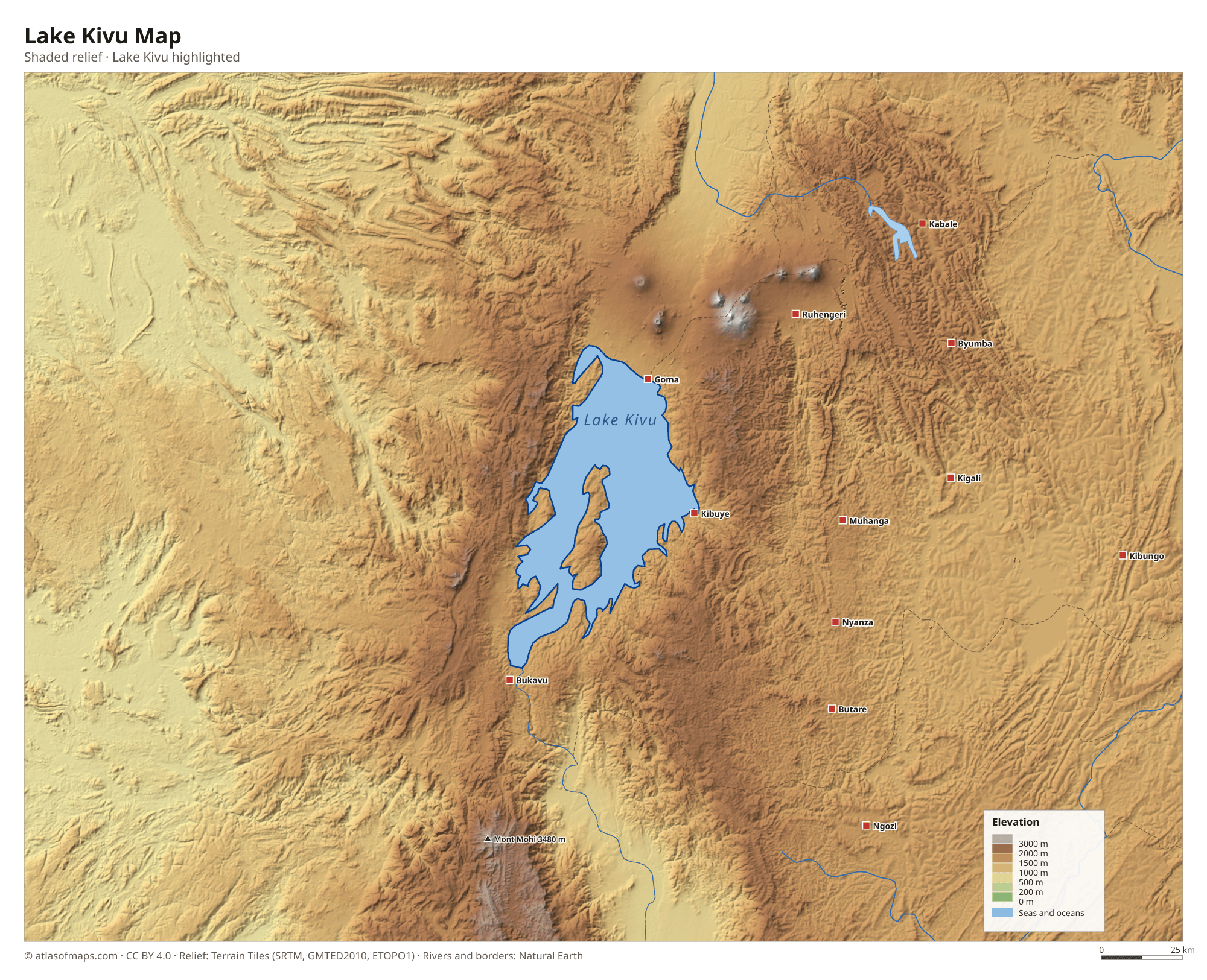 Lake Kivu Map