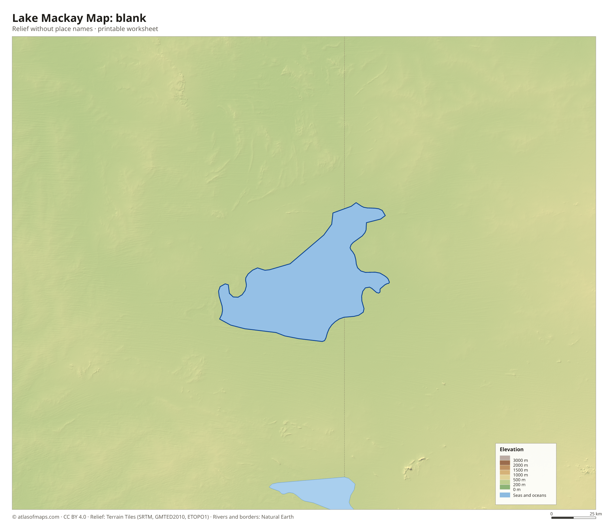 Lake Mackay Map without names