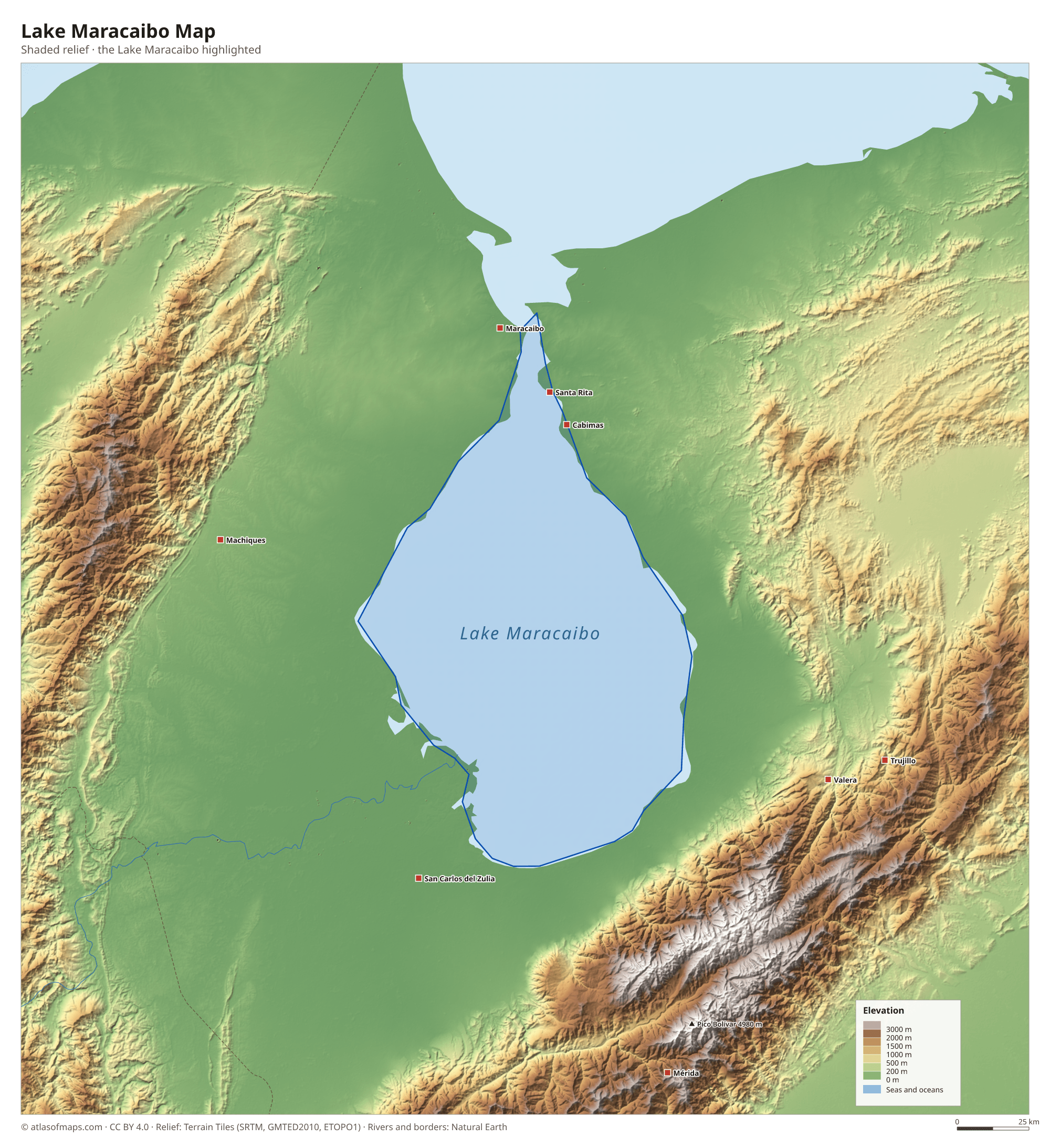 Lake Maracaibo Map
