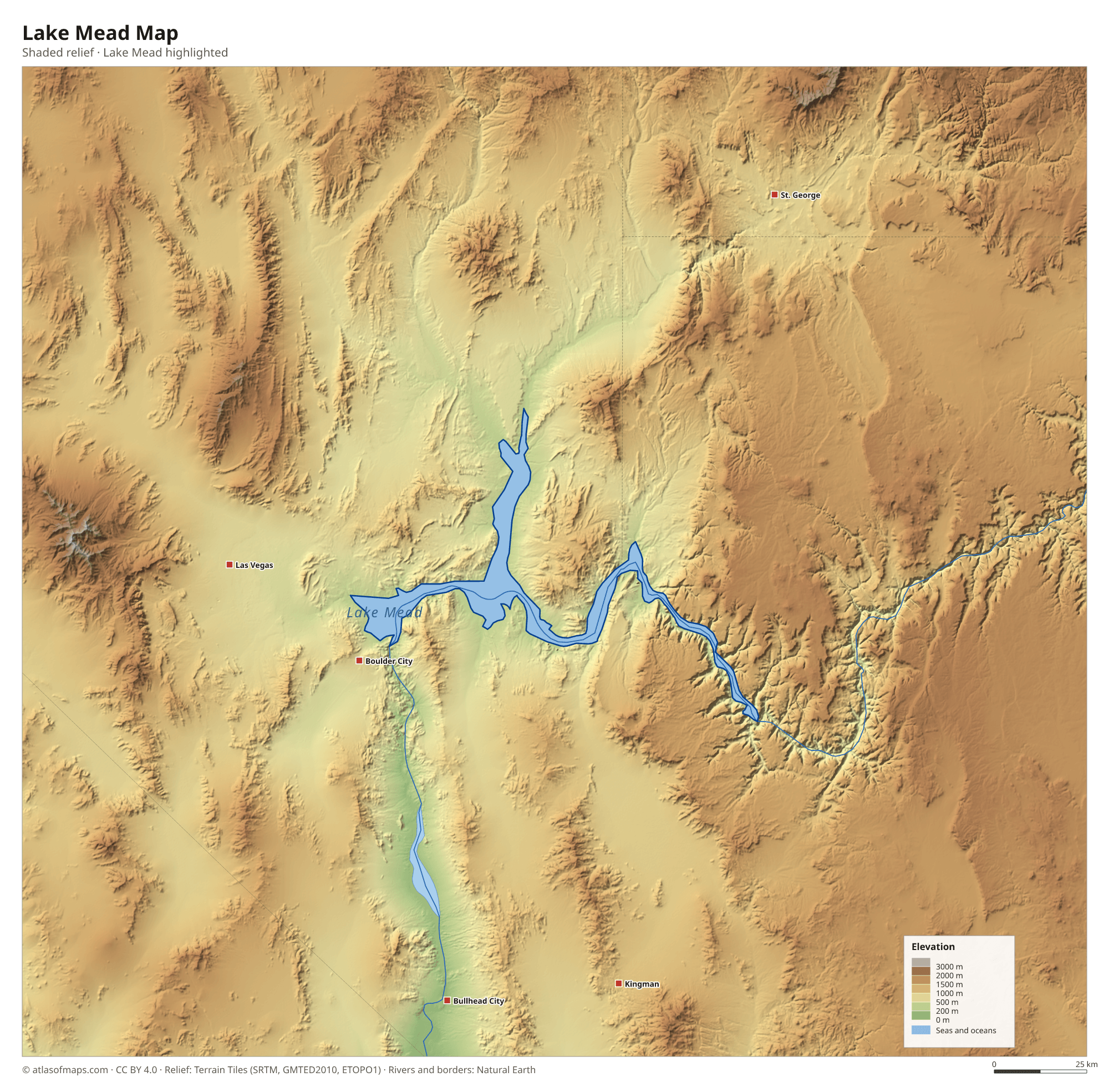 Lake Mead Map