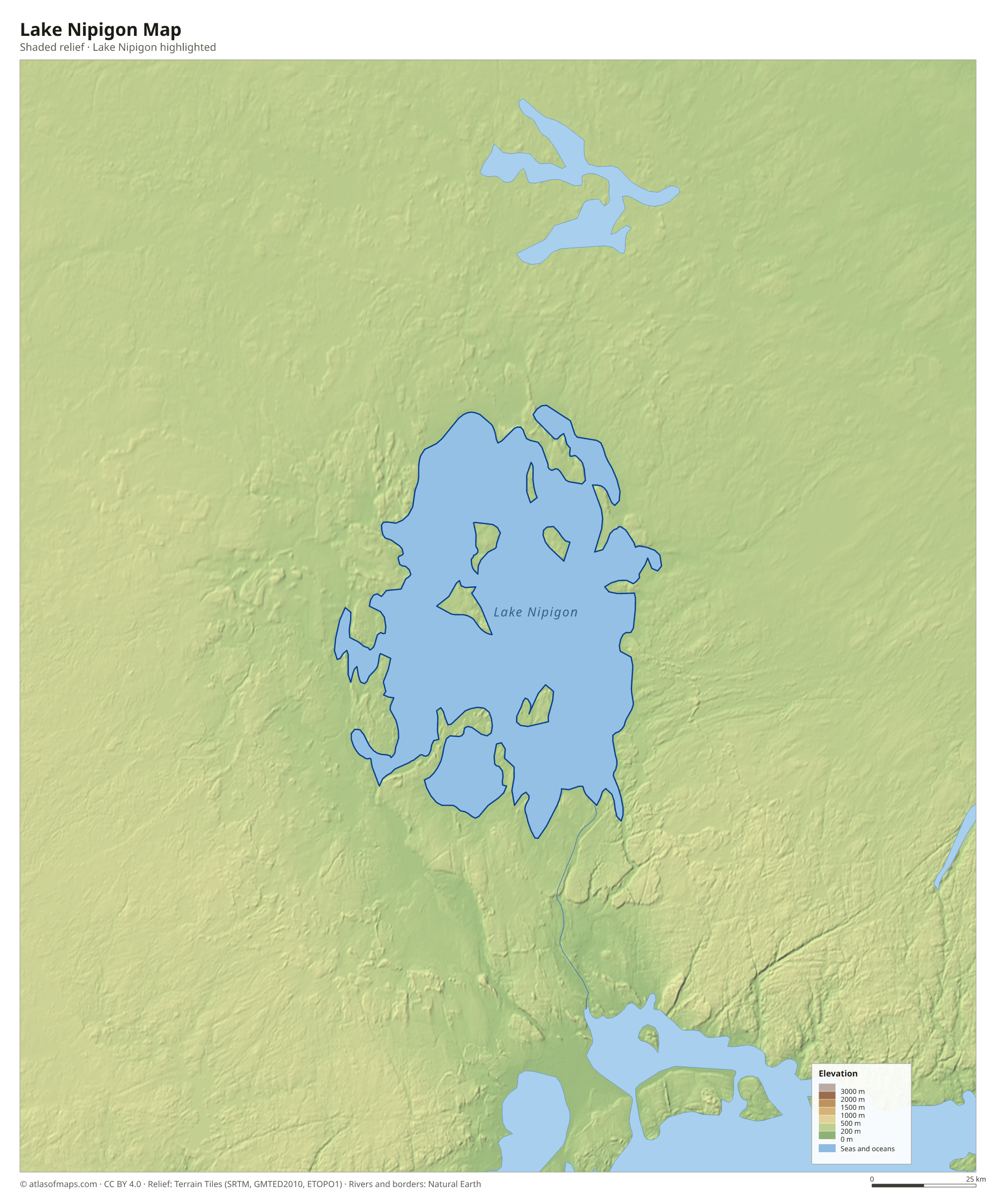 Lake Nipigon Map