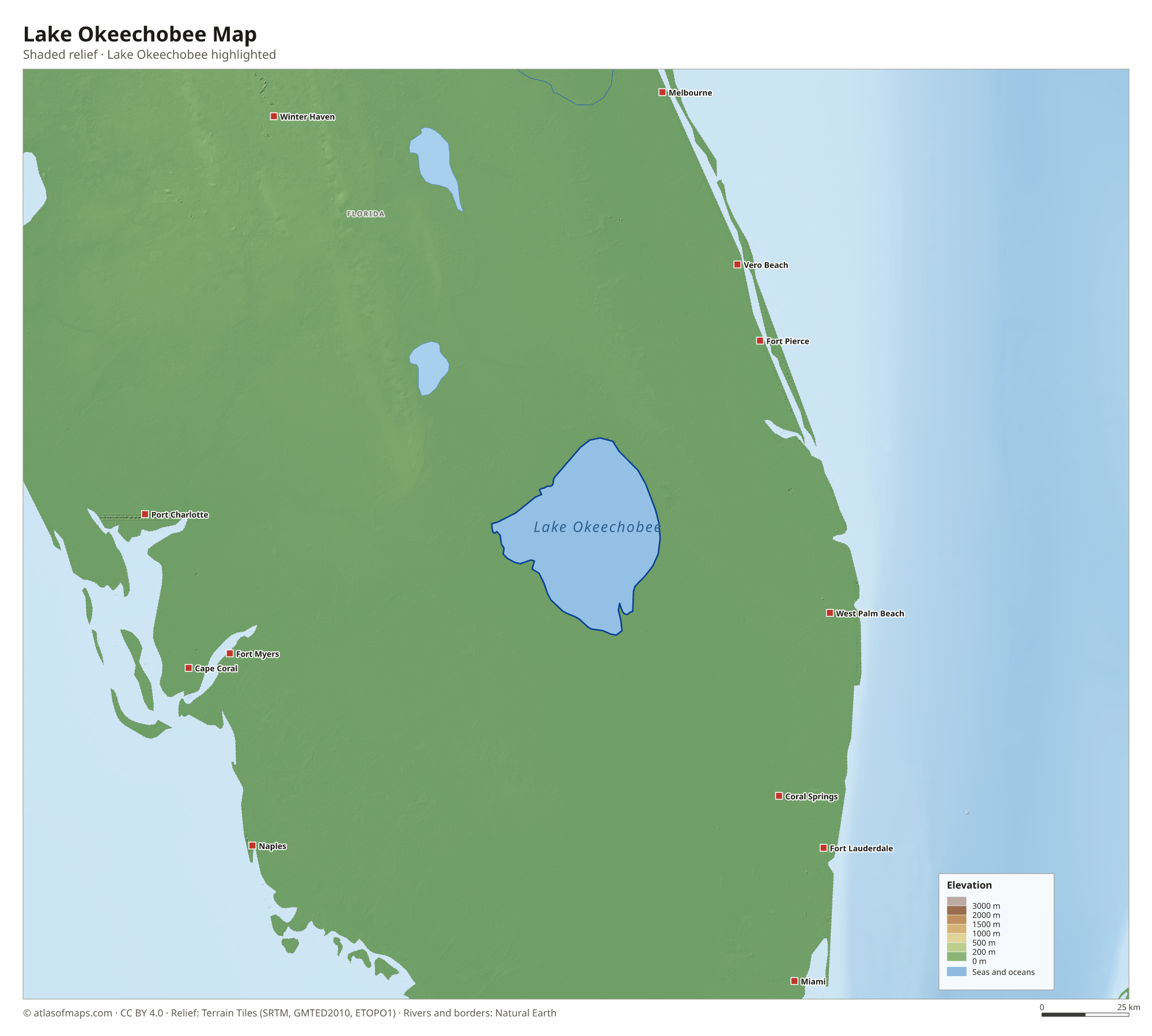 Lake Okeechobee Map