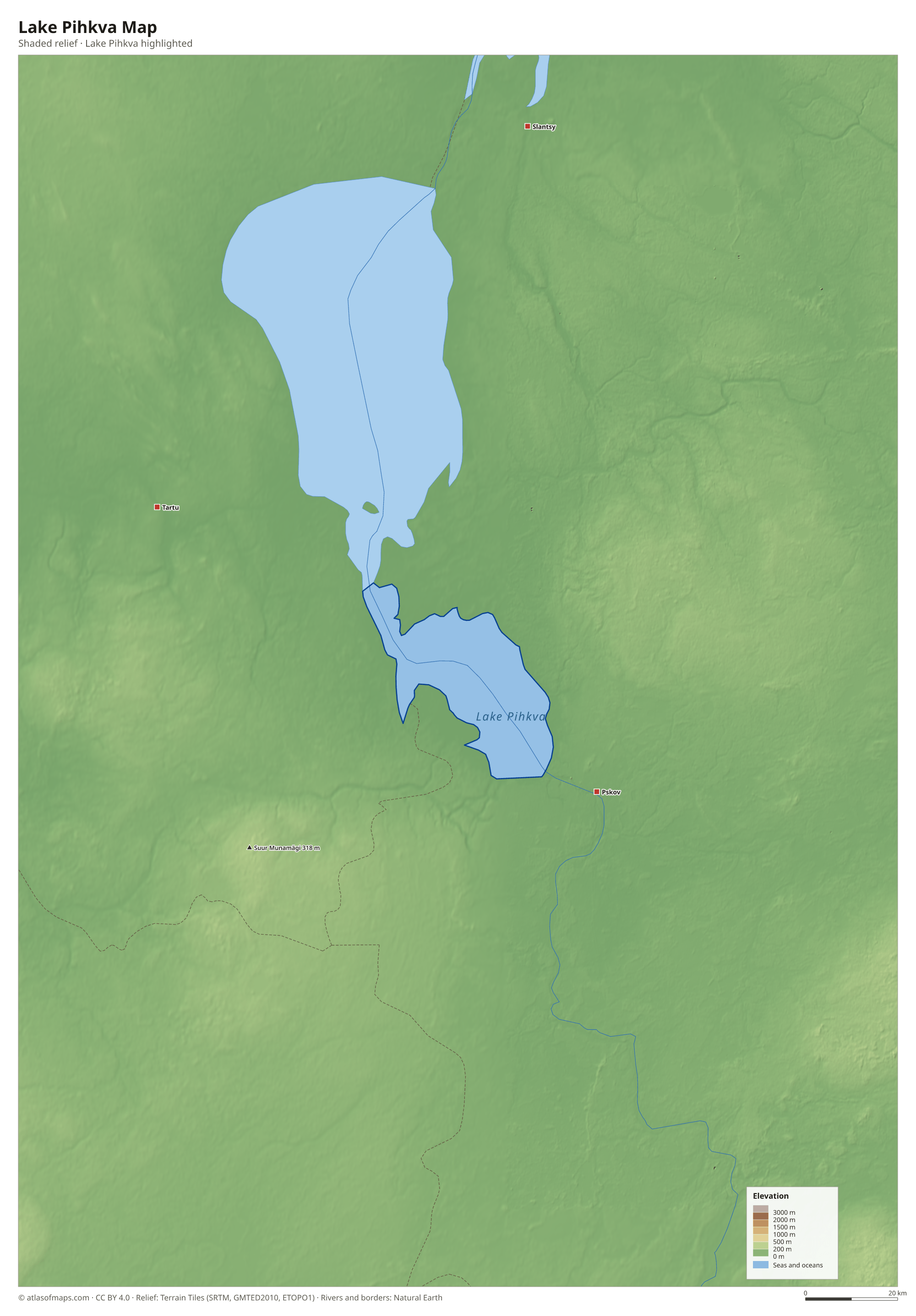 Lake Pihkva Map