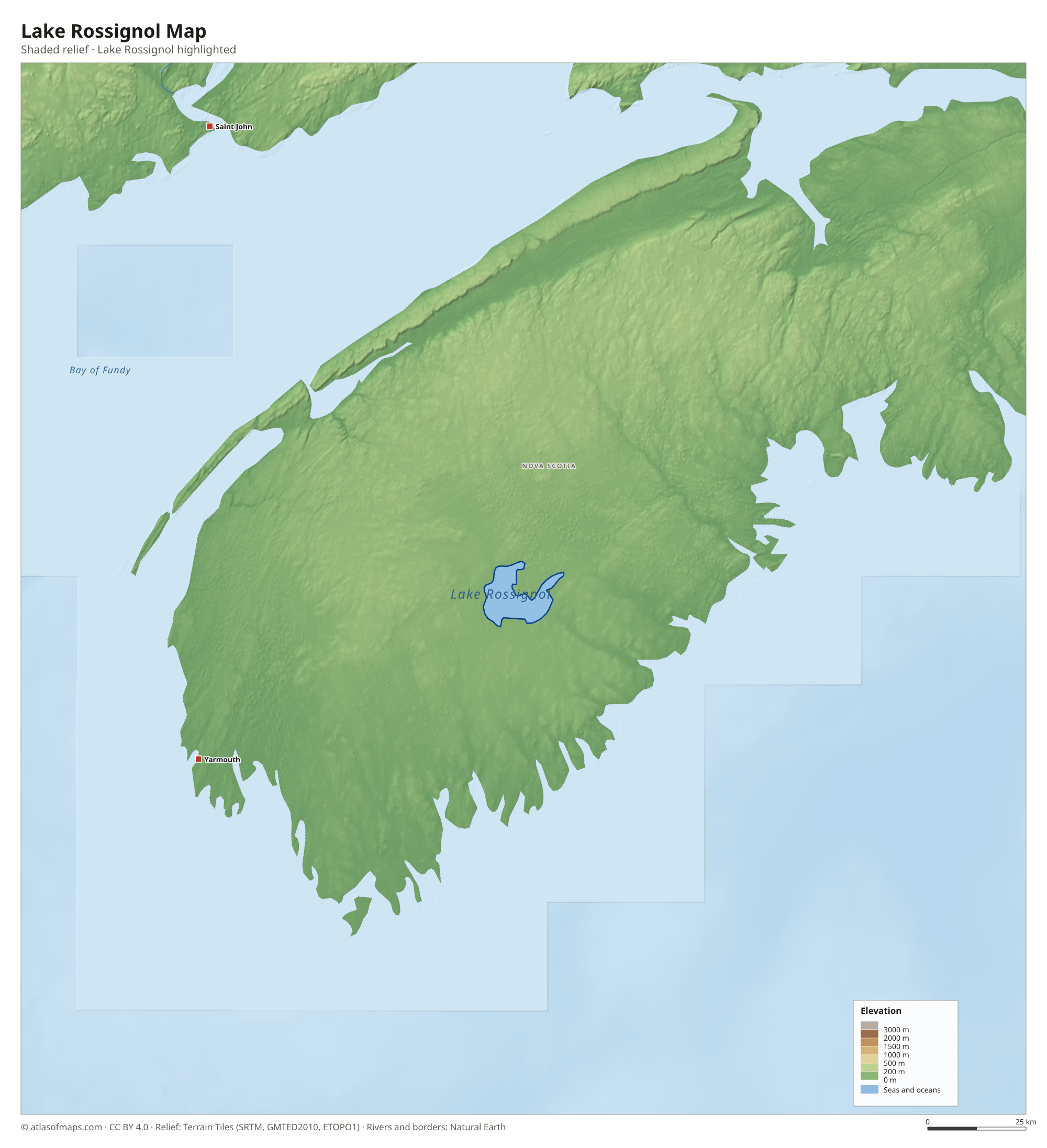 Lake Rossignol Map