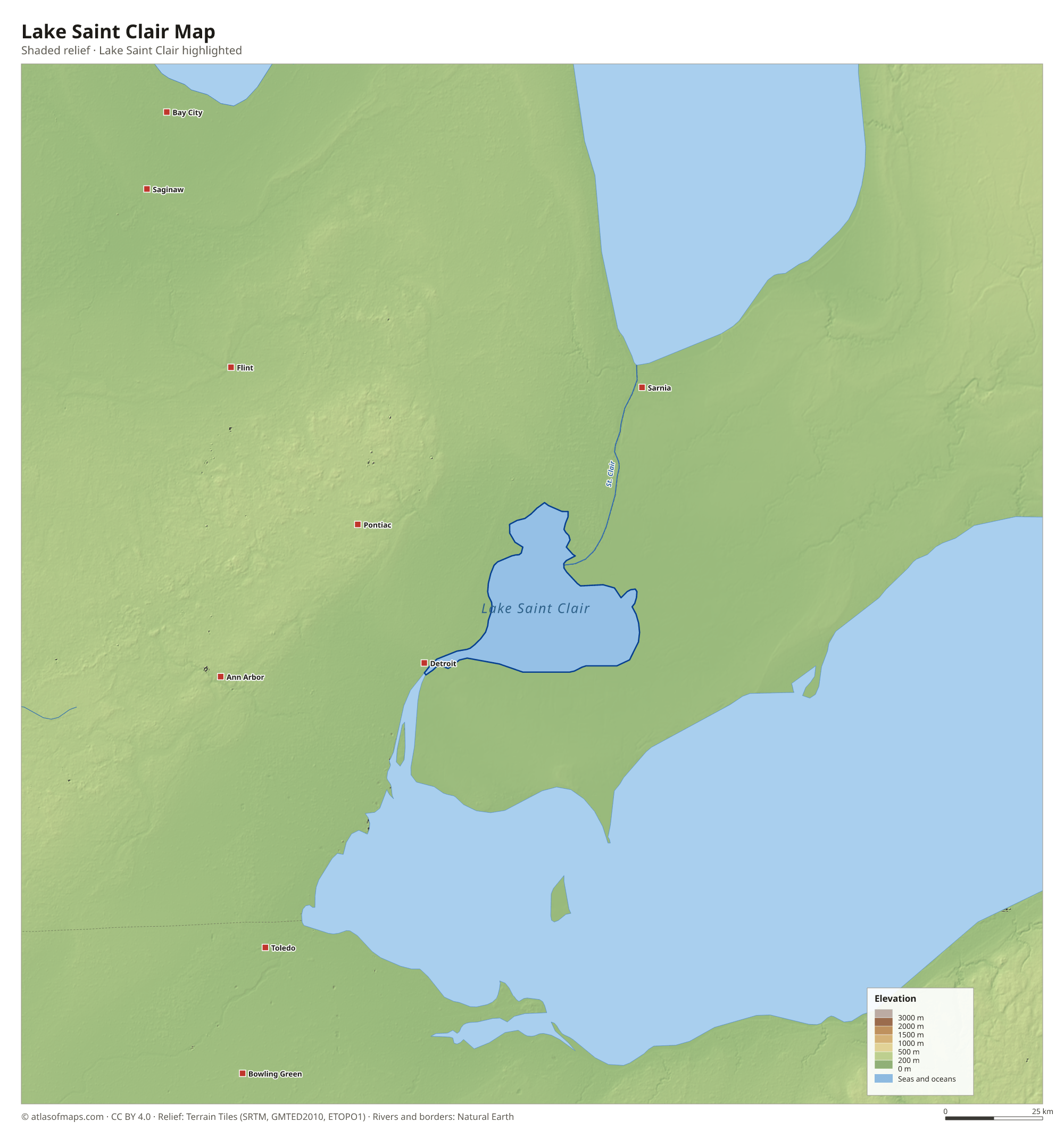 Lake Saint Clair Map