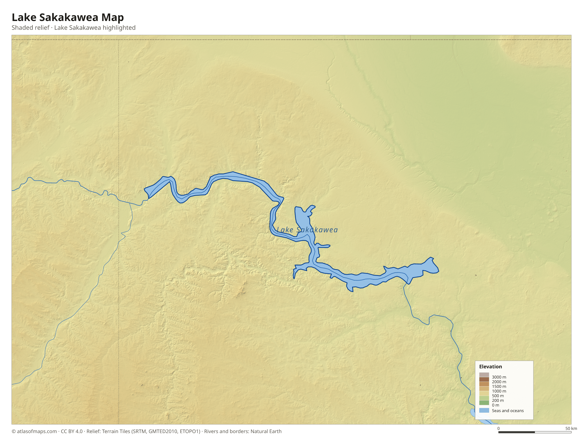 Lake Sakakawea Map