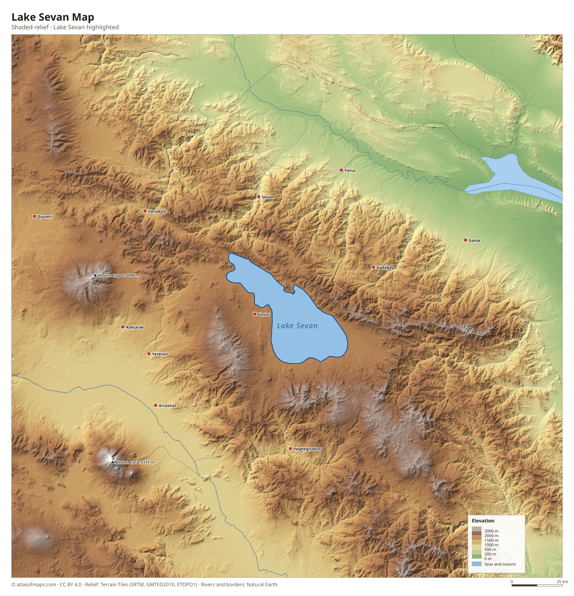 Lake Sevan Map