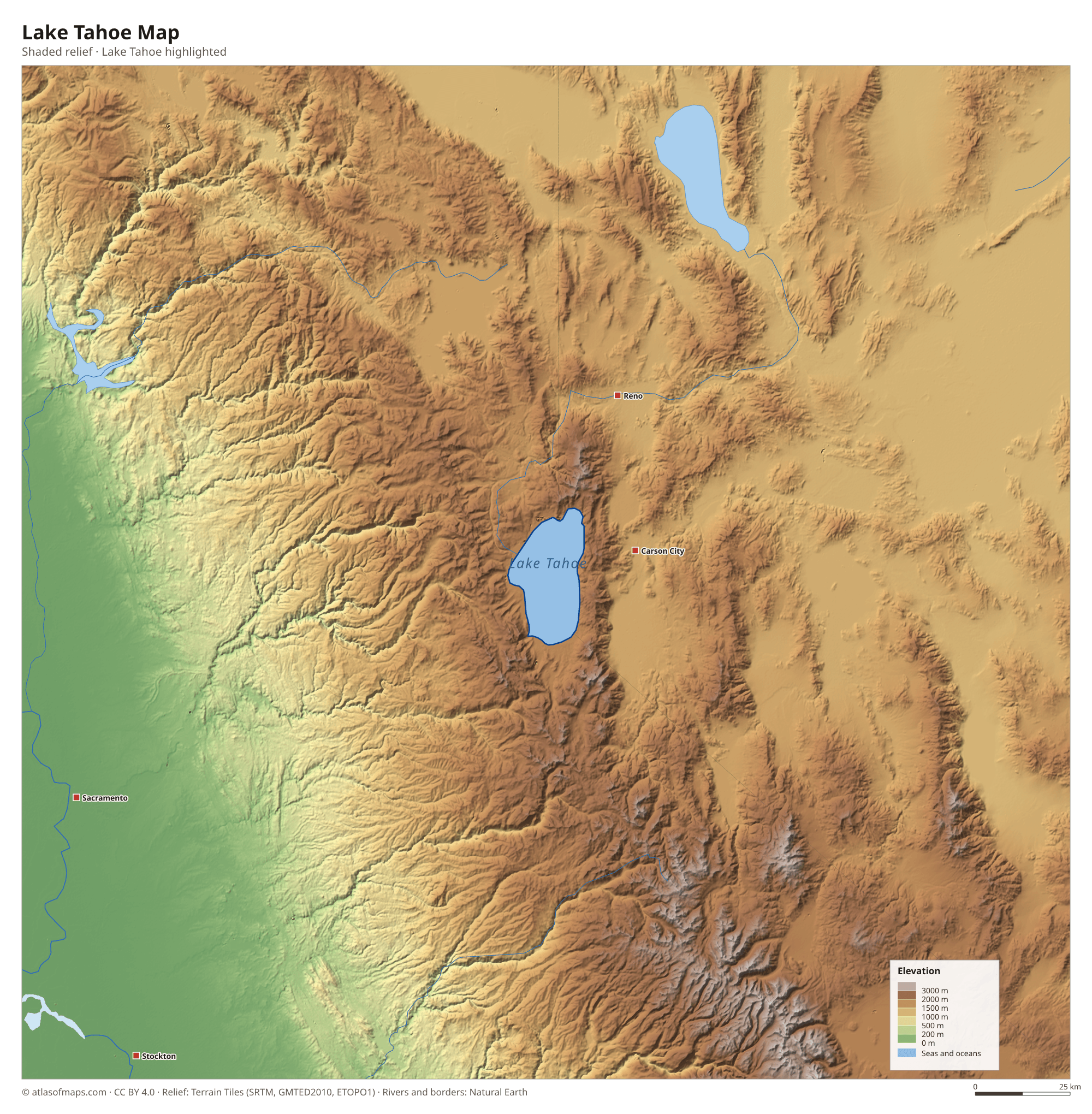 Lake Tahoe Map