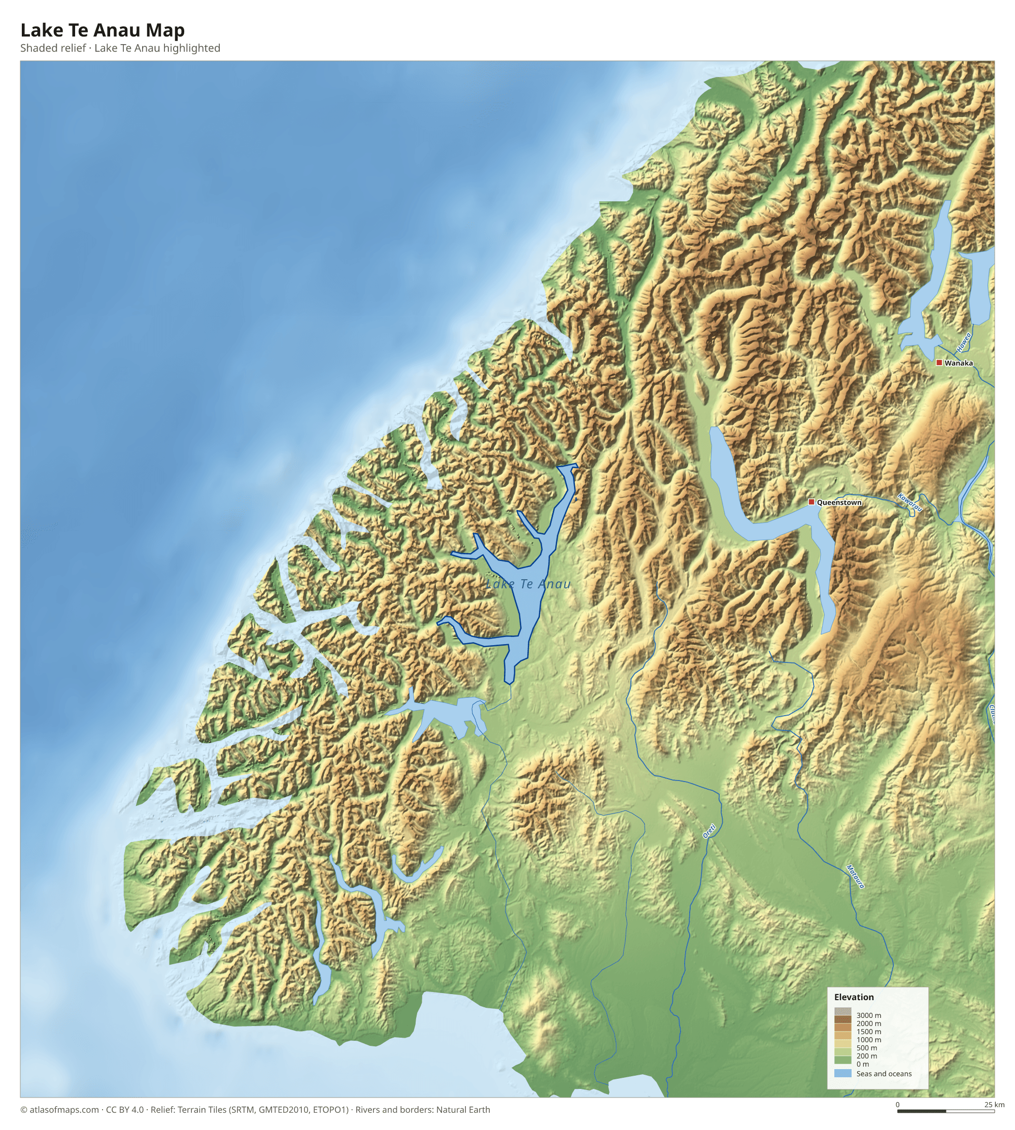 Lake Te Anau Map