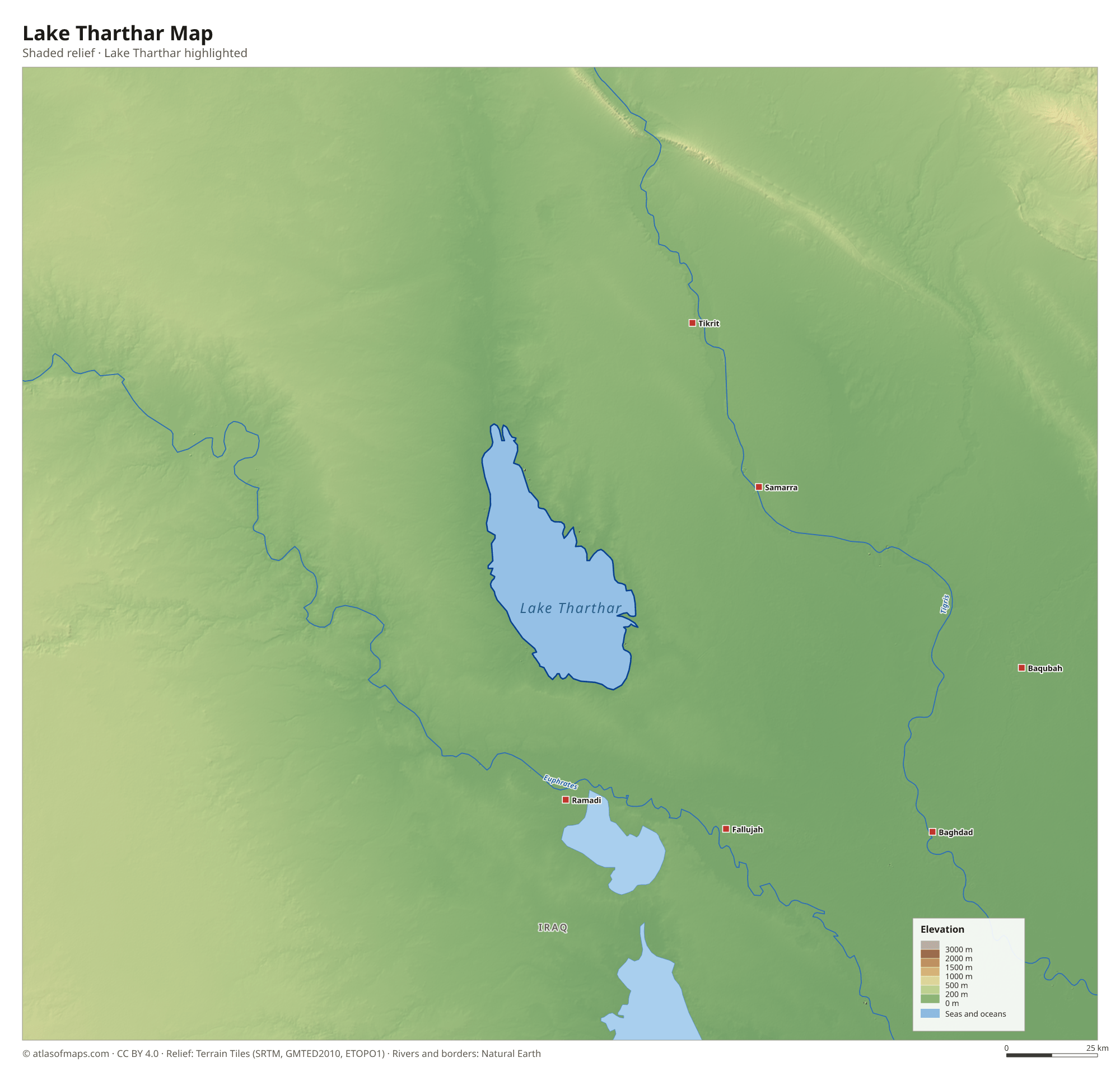 Lake Tharthar Map
