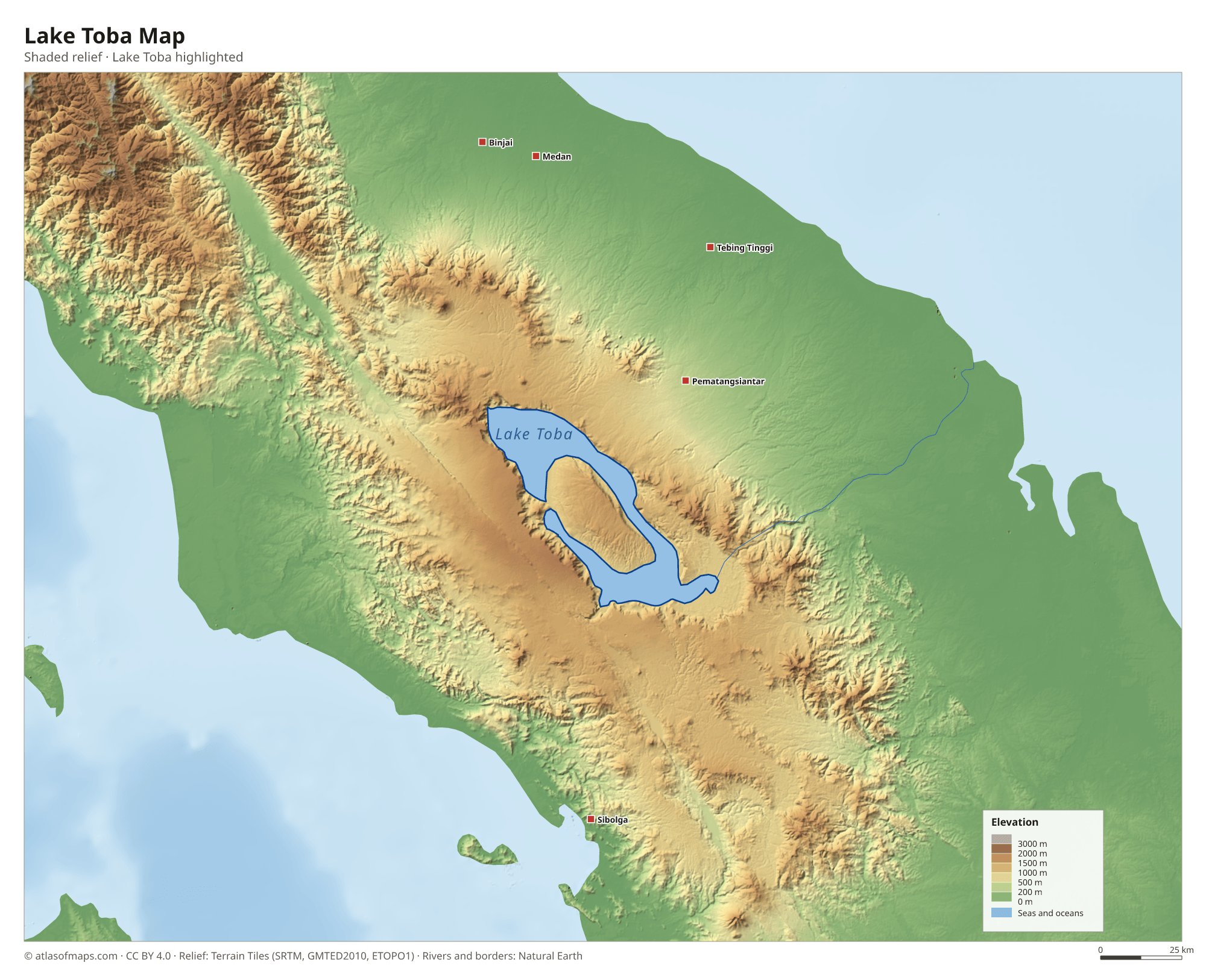 Lake Toba Map