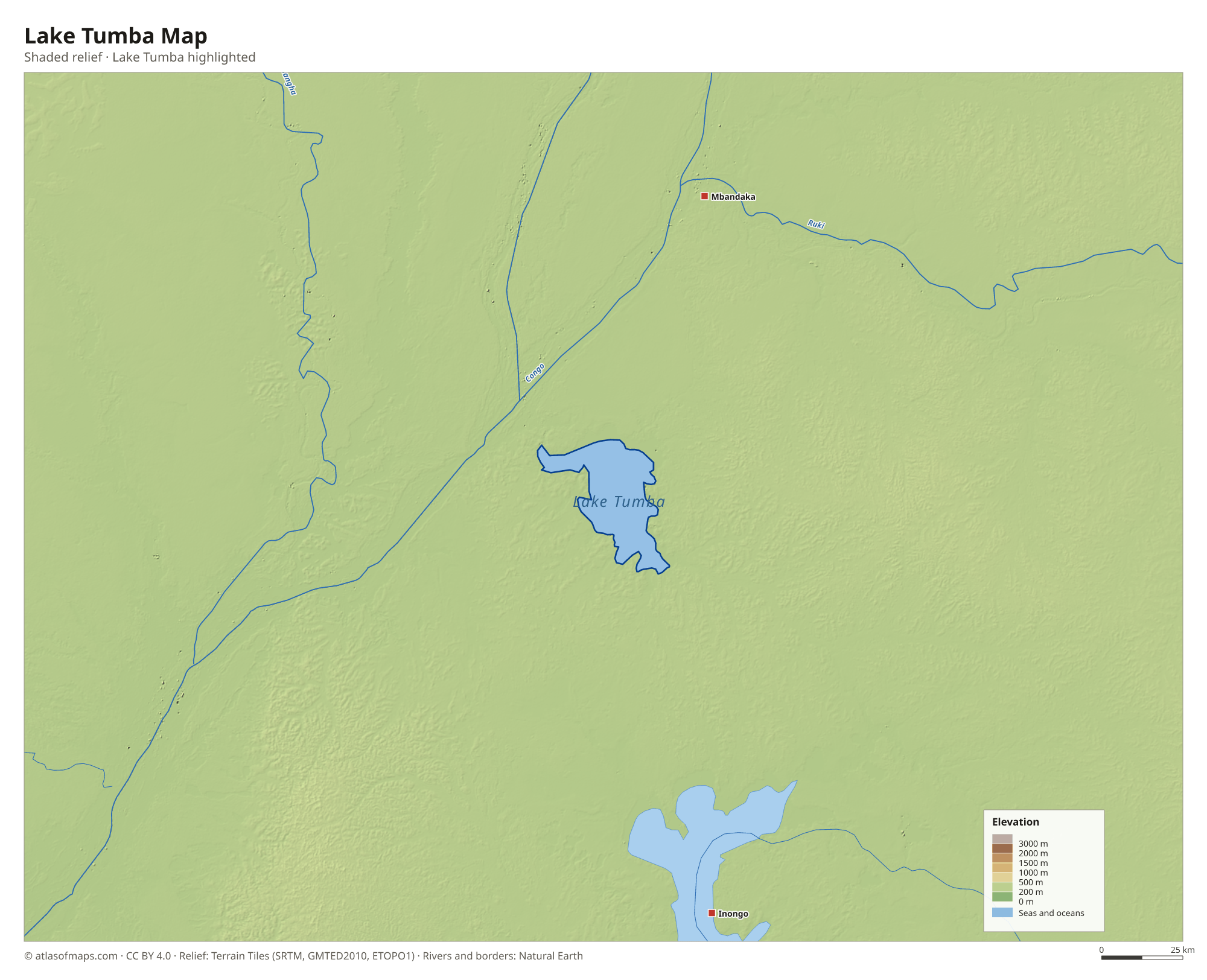 Lake Tumba Map