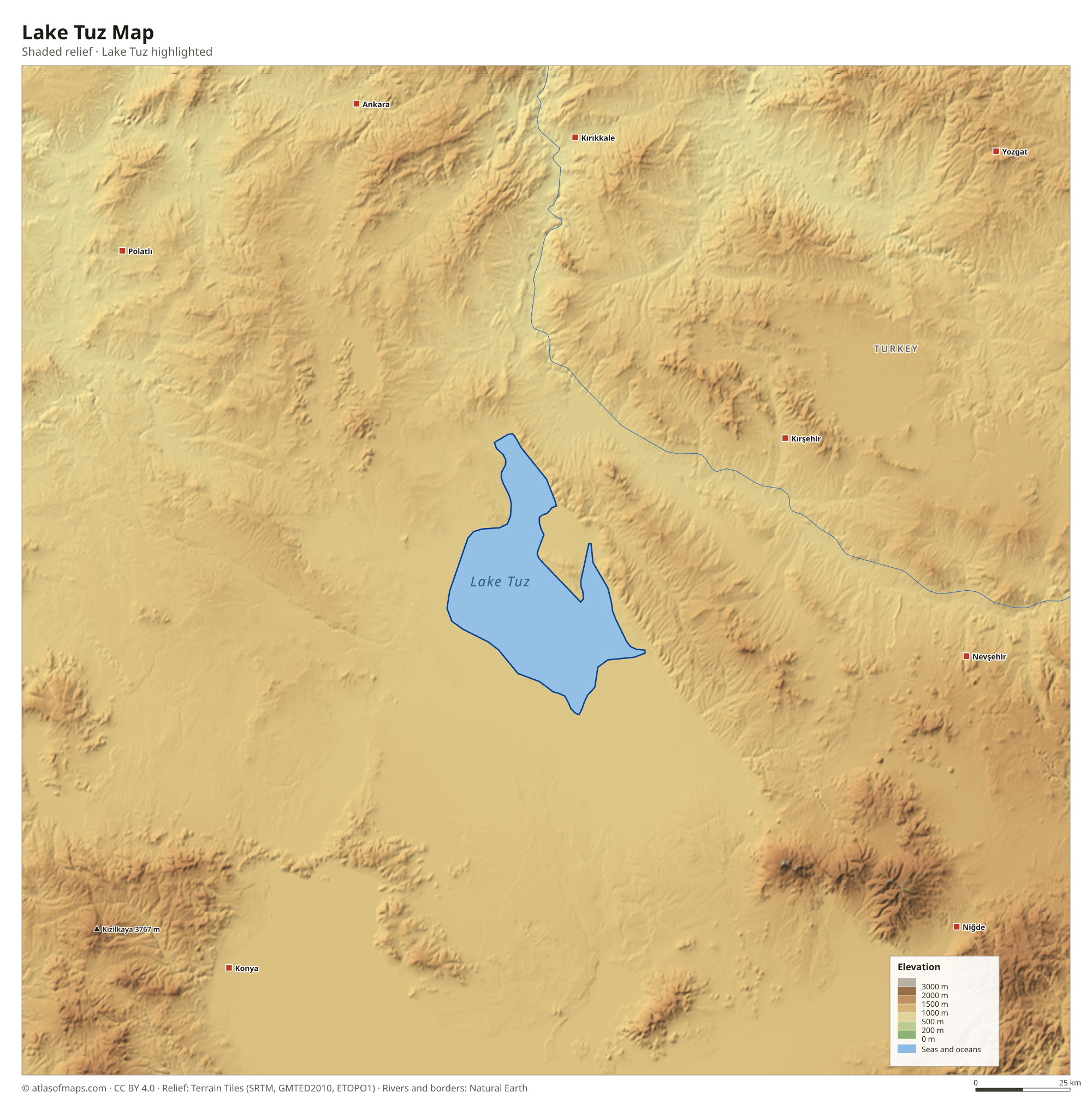 Lake Tuz Map