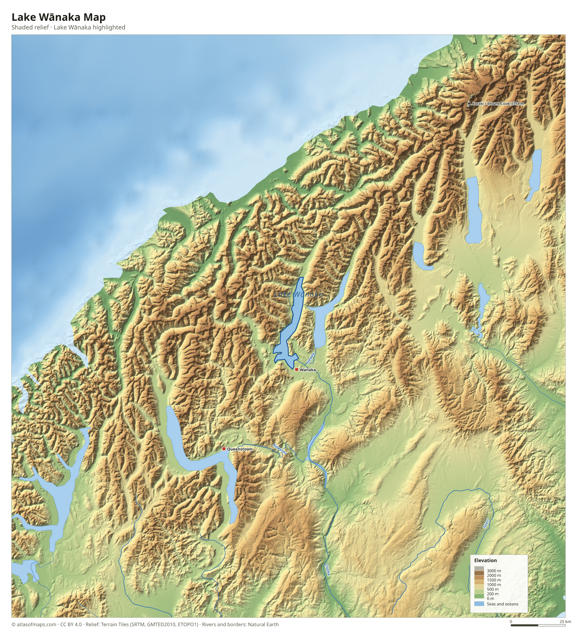 Lake Wānaka Map