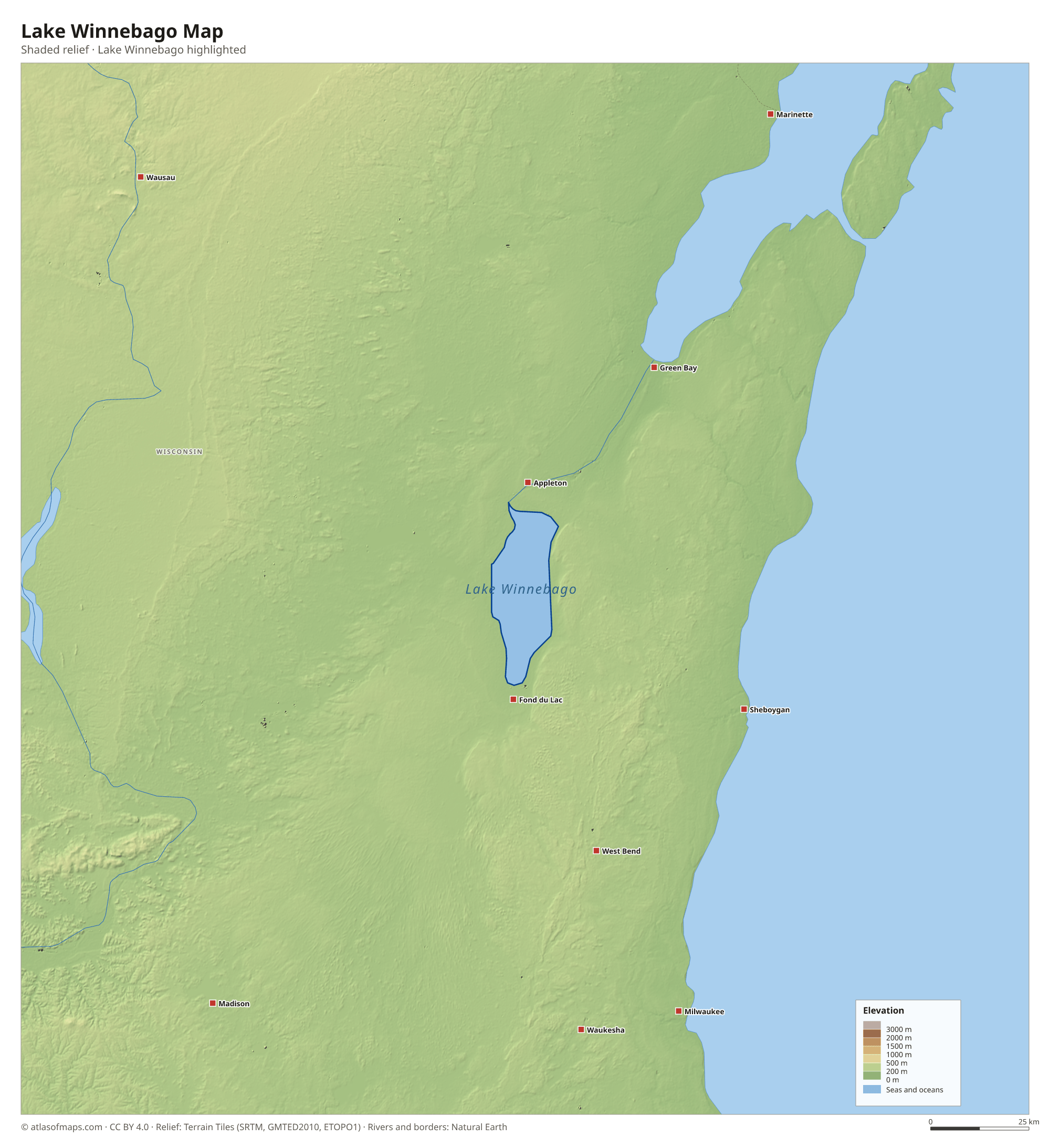 Lake Winnebago Map