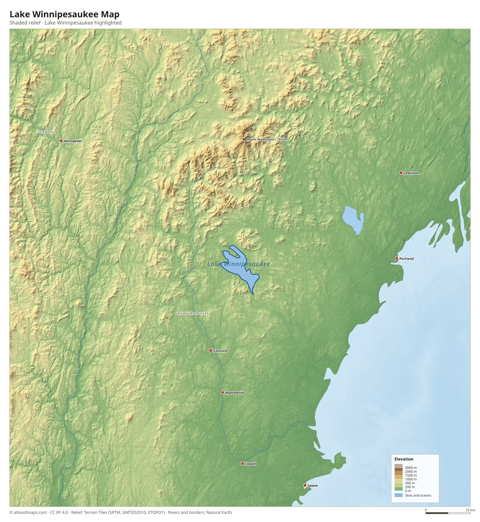Lake Winnipesaukee Map