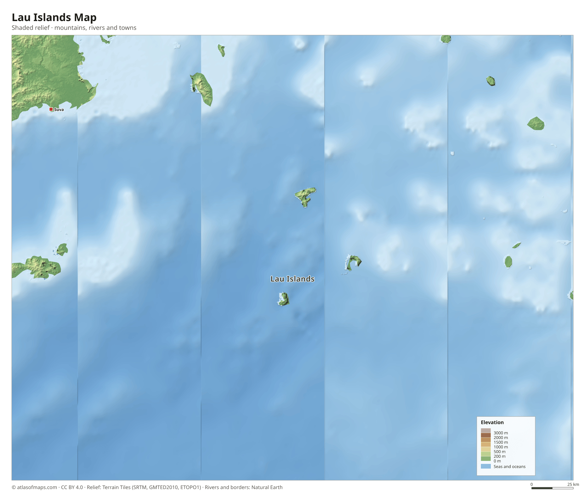Lau Islands Map