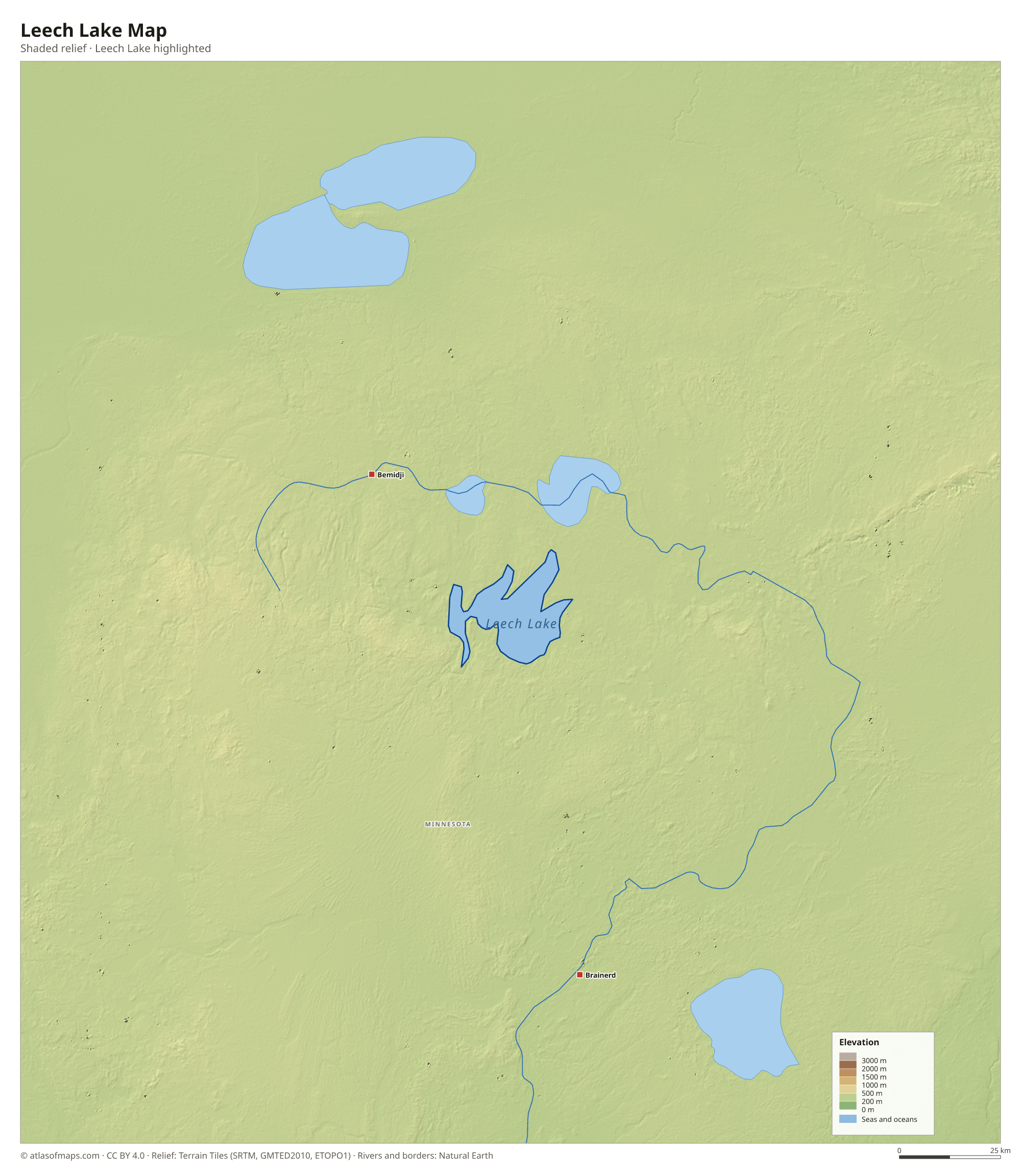 Leech Lake Map