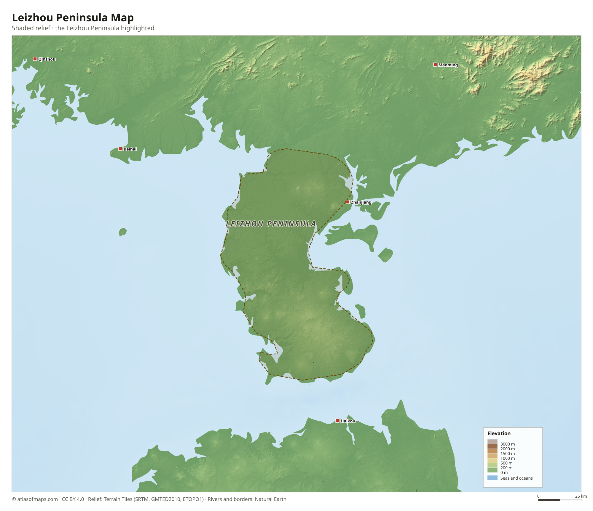 Leizhou Peninsula Map