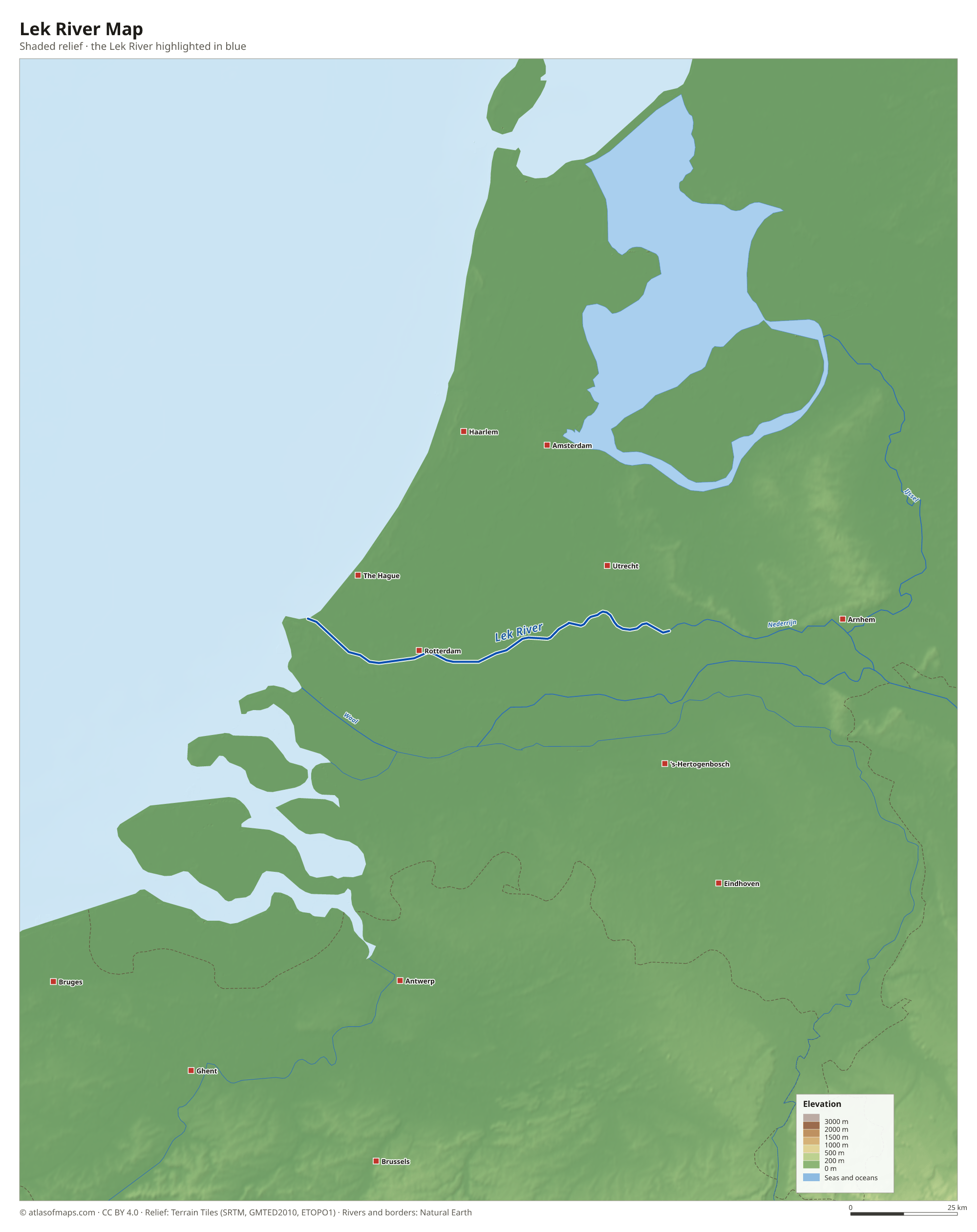 Lek River Map
