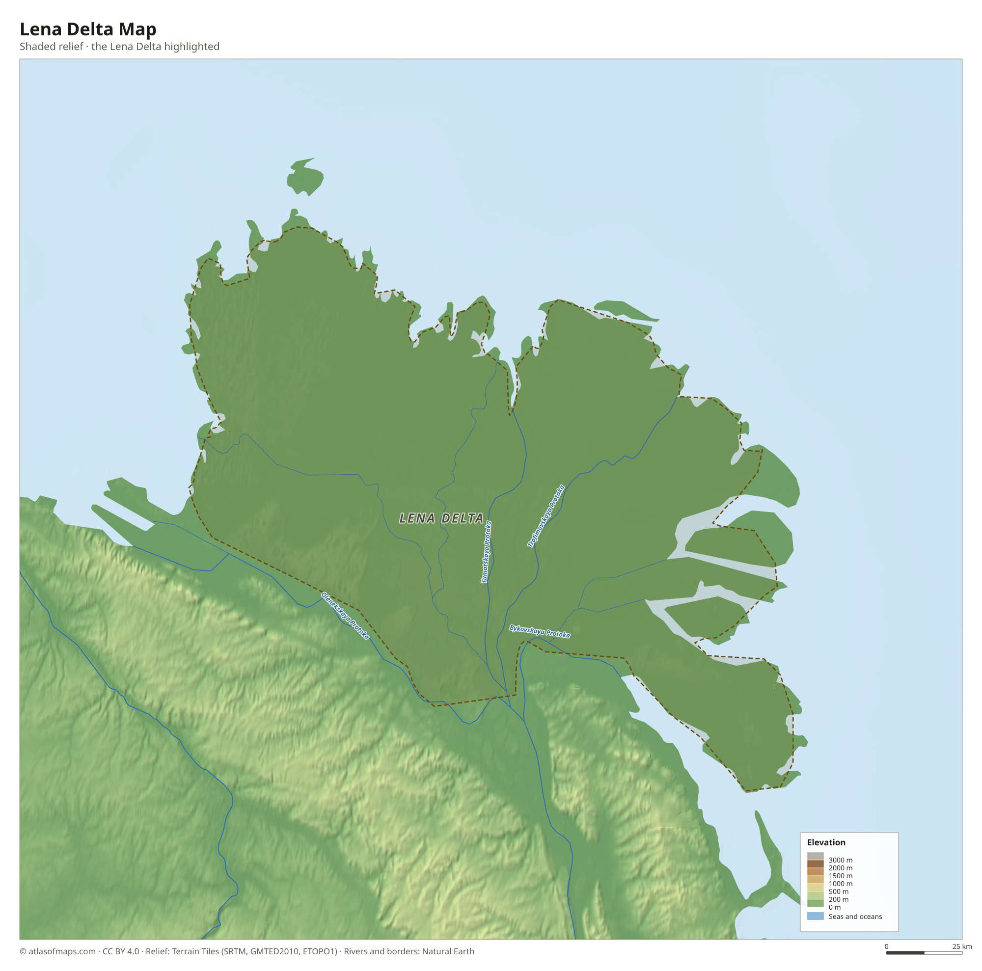 Lena Delta Map