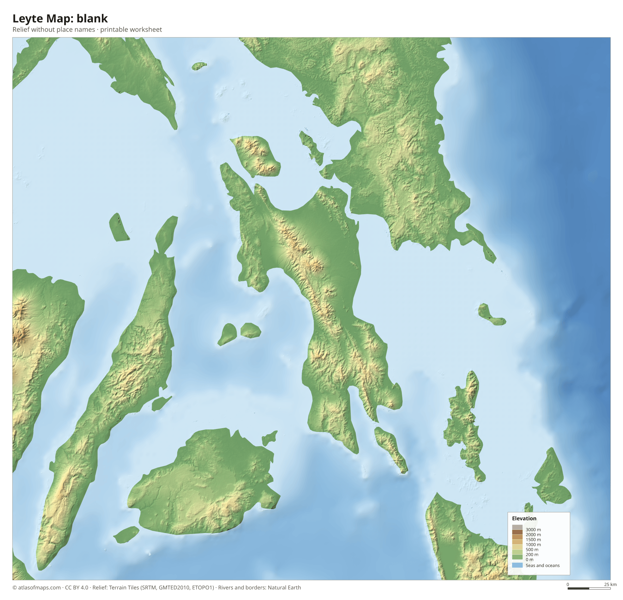Leyte Map without names