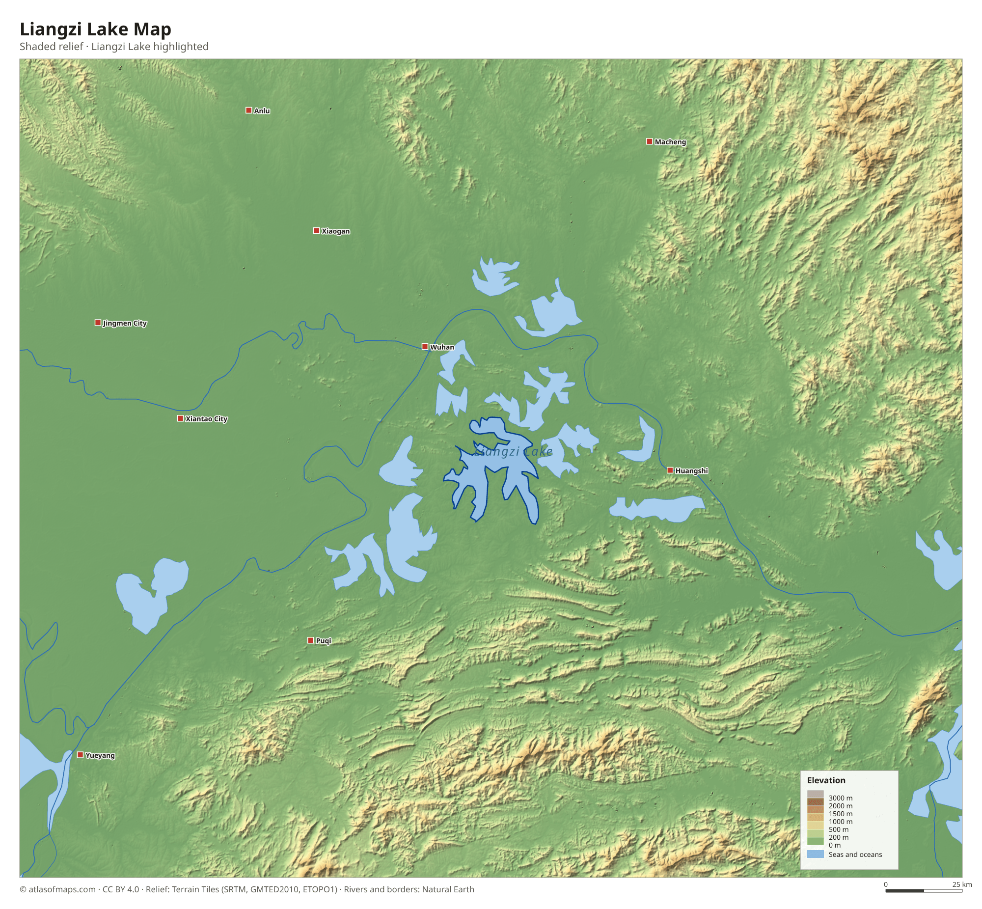 Liangzi Lake Map