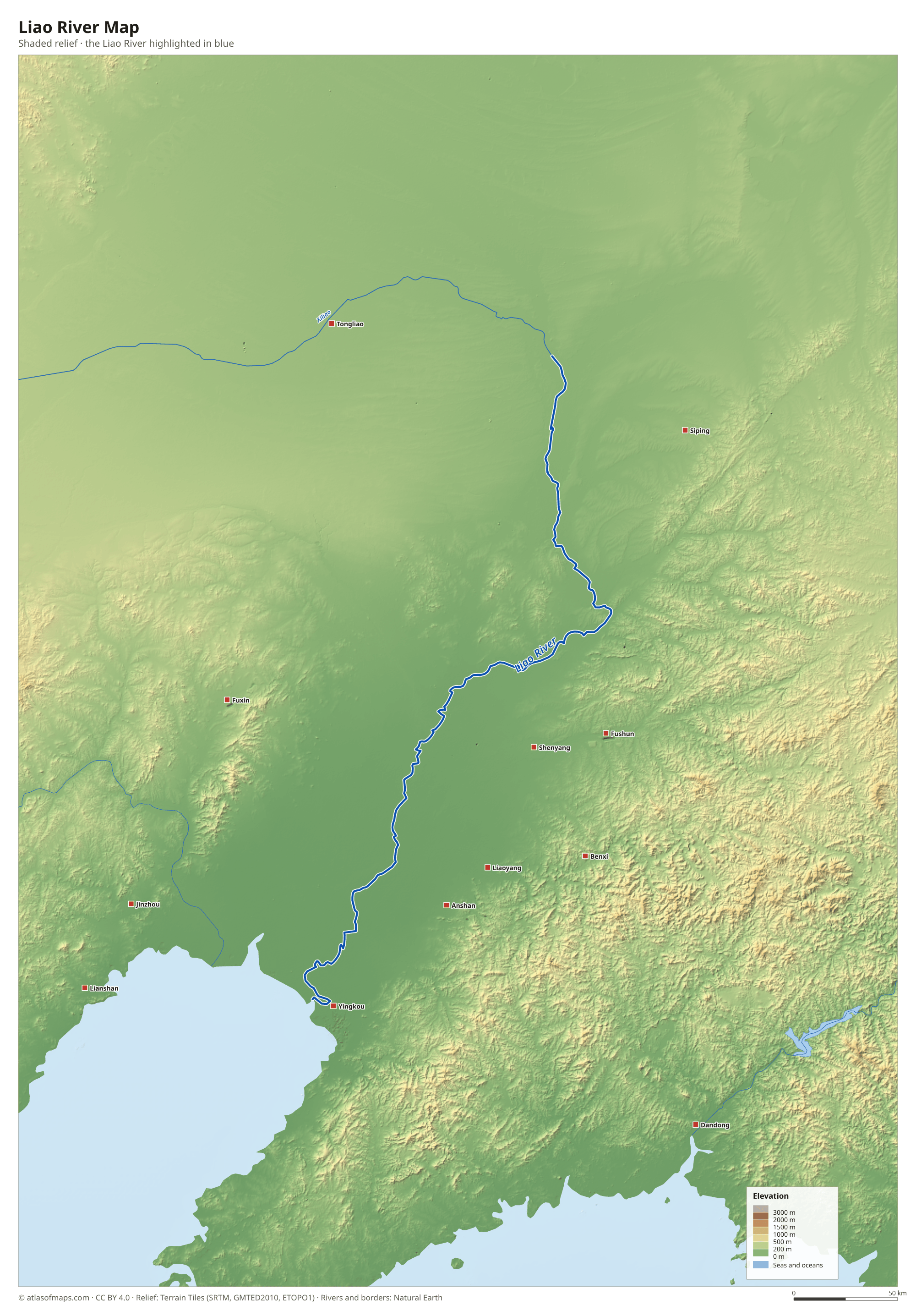 Liao River Map